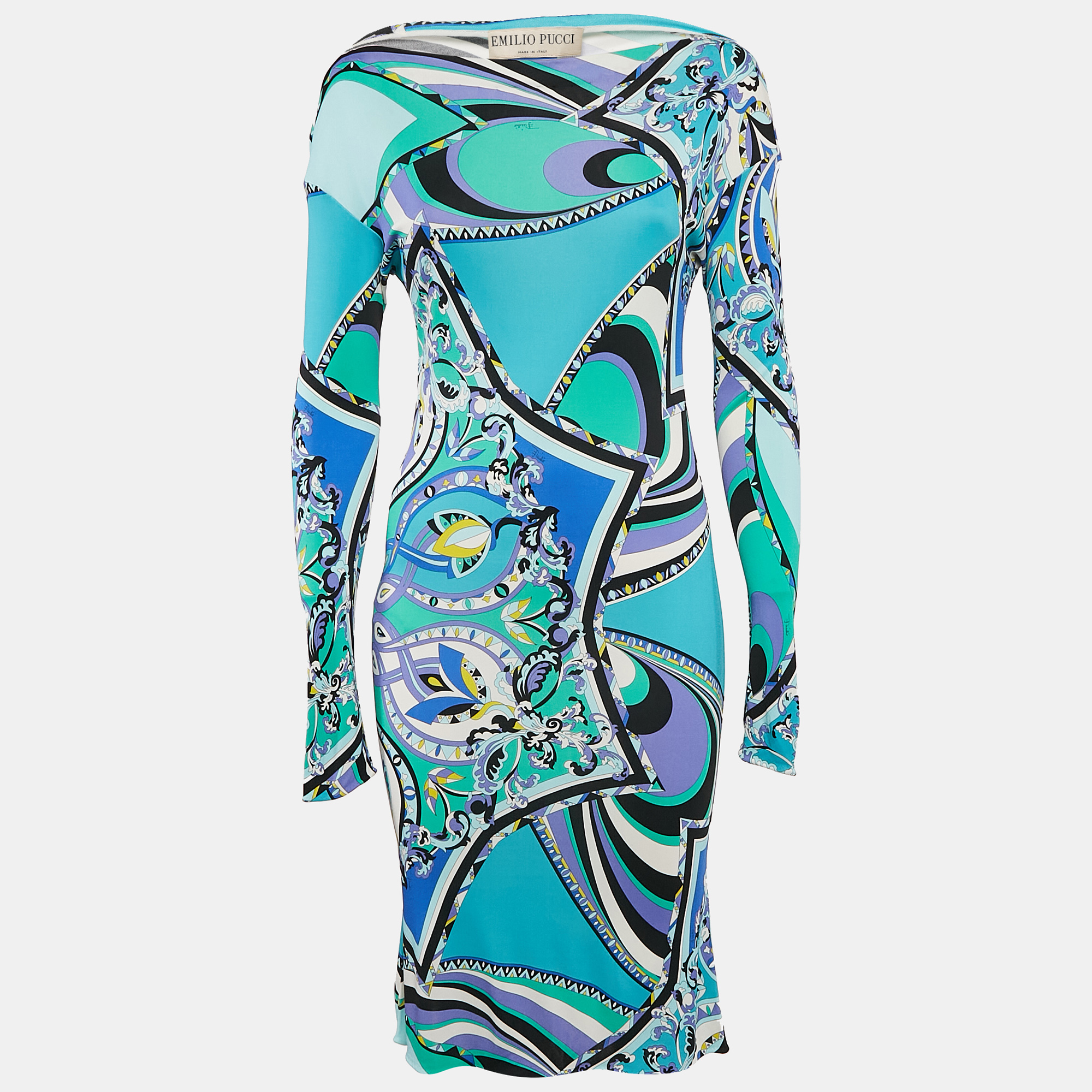 

Emilio Pucci Multicolor Printed Jersey Midi Dress S