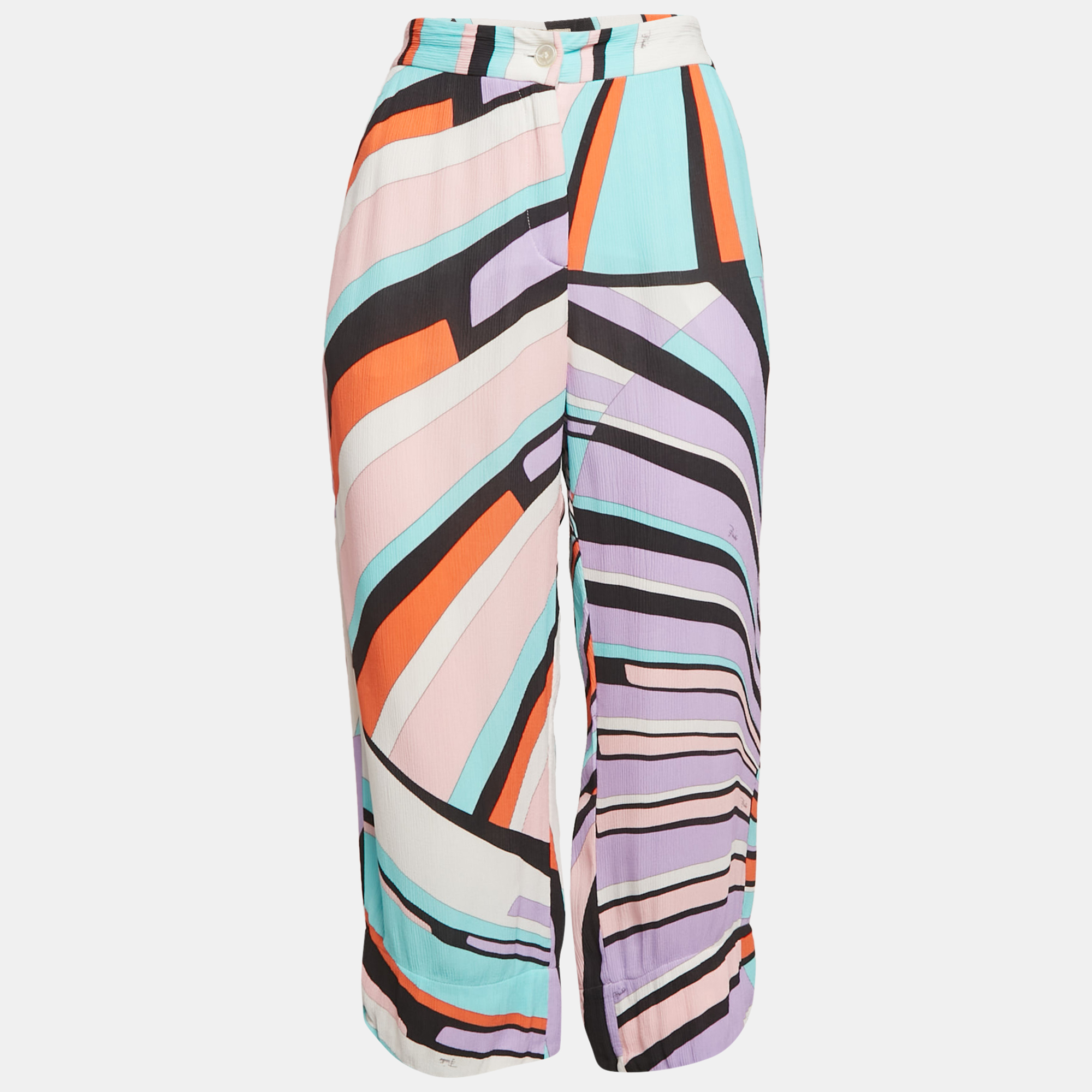 

Emilio Pucci Multicolor Crepe Capri Pants M