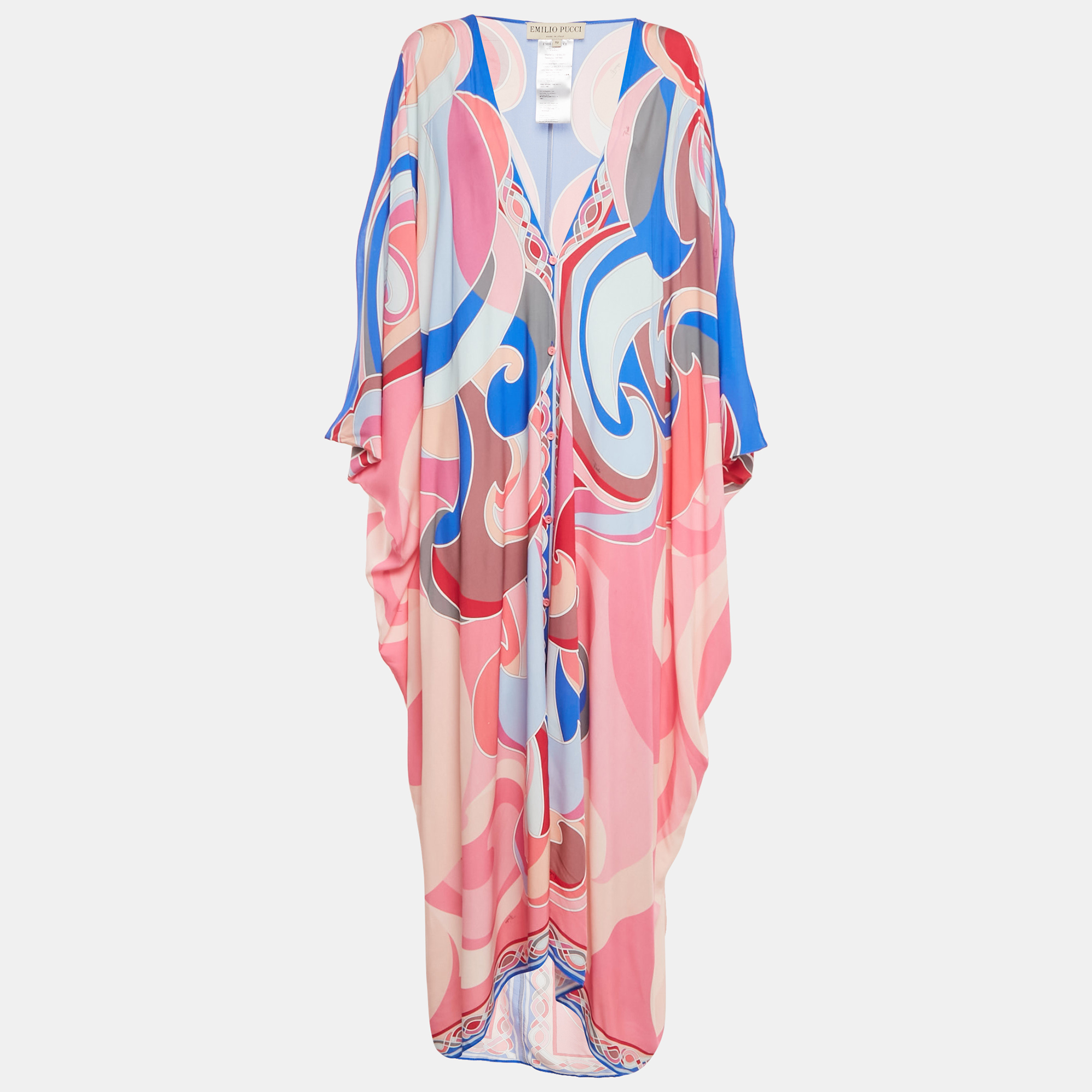

Emilio Pucci Pink Printed Crepe Kaftan Dress
