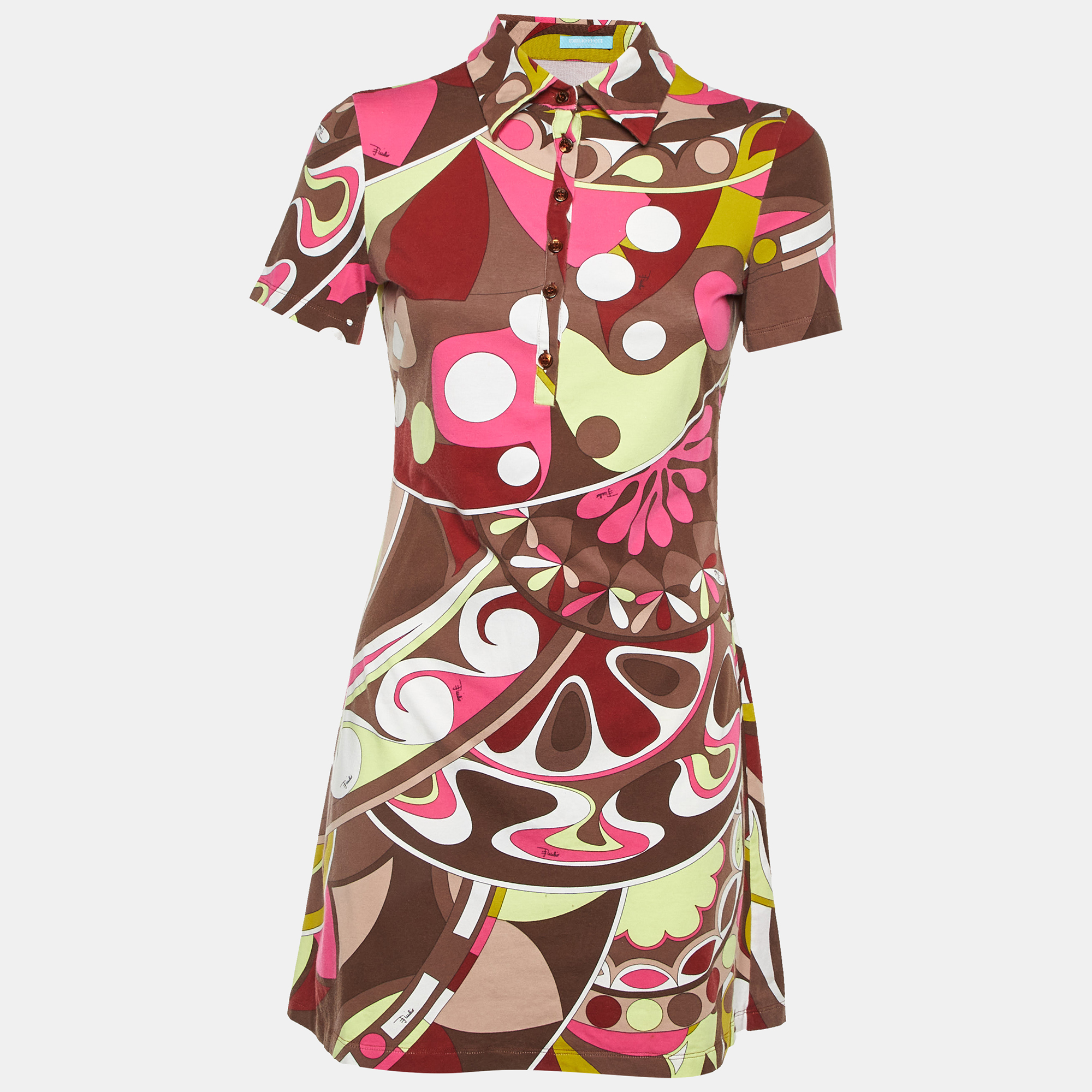 

Emilio Pucci Multicolor Printed Knit Mini Dress M