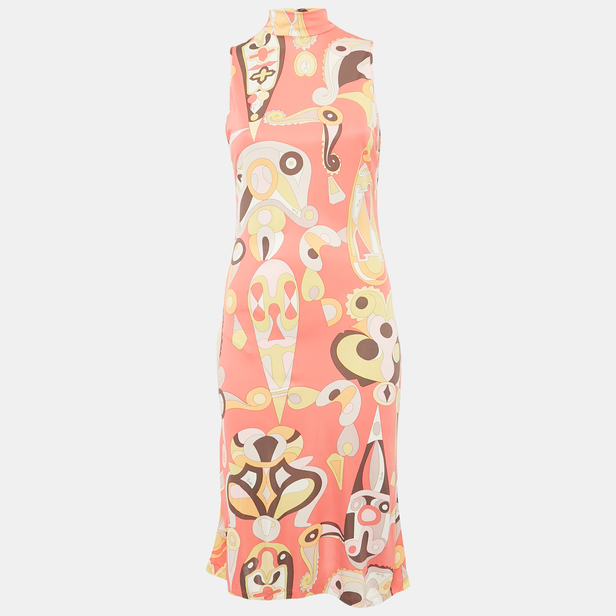 Pre-owned Pucci Firenze Pink Printed Jersey Short Dress M