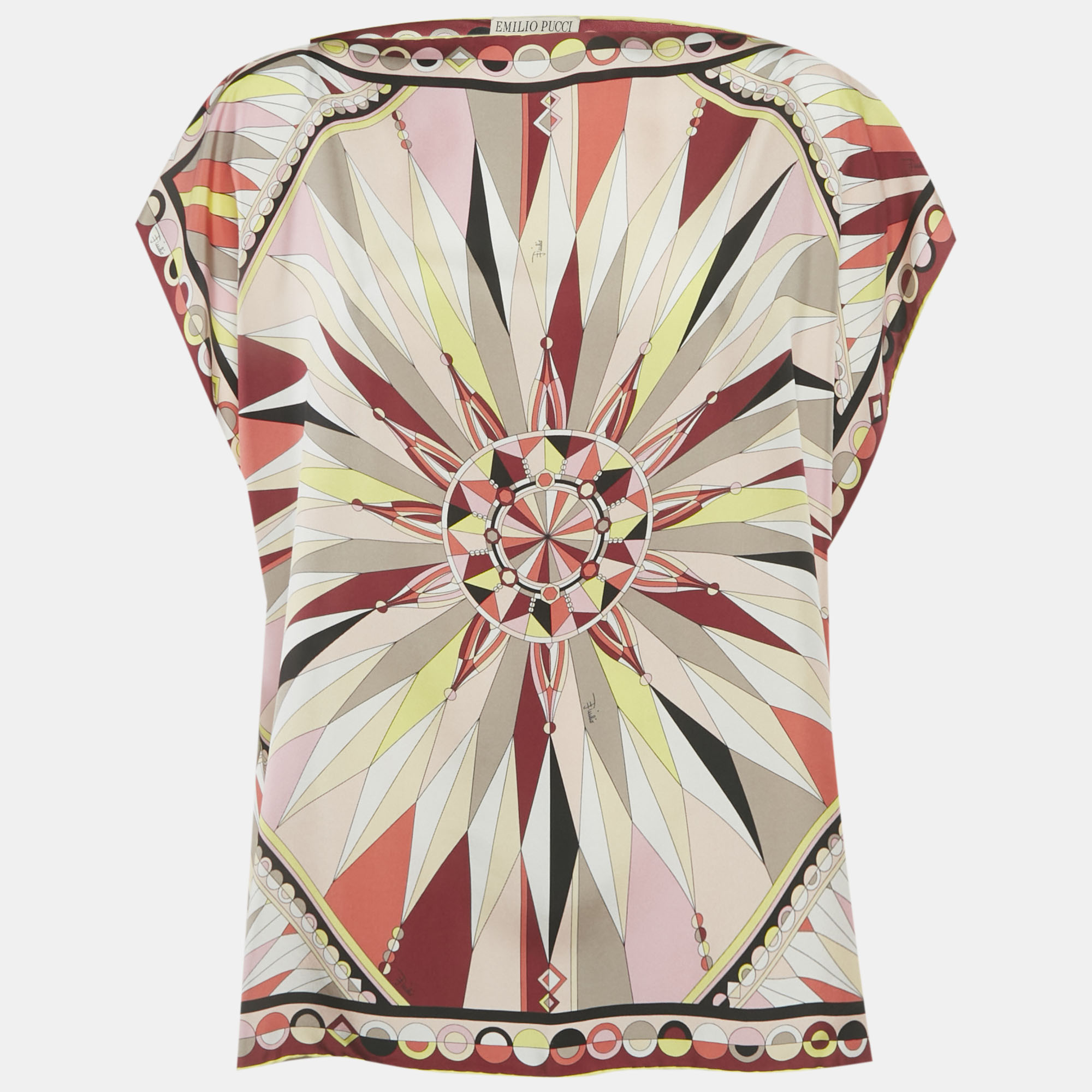 

Emilio Pucci Multicolor Printed Silk Kaftan Tunic