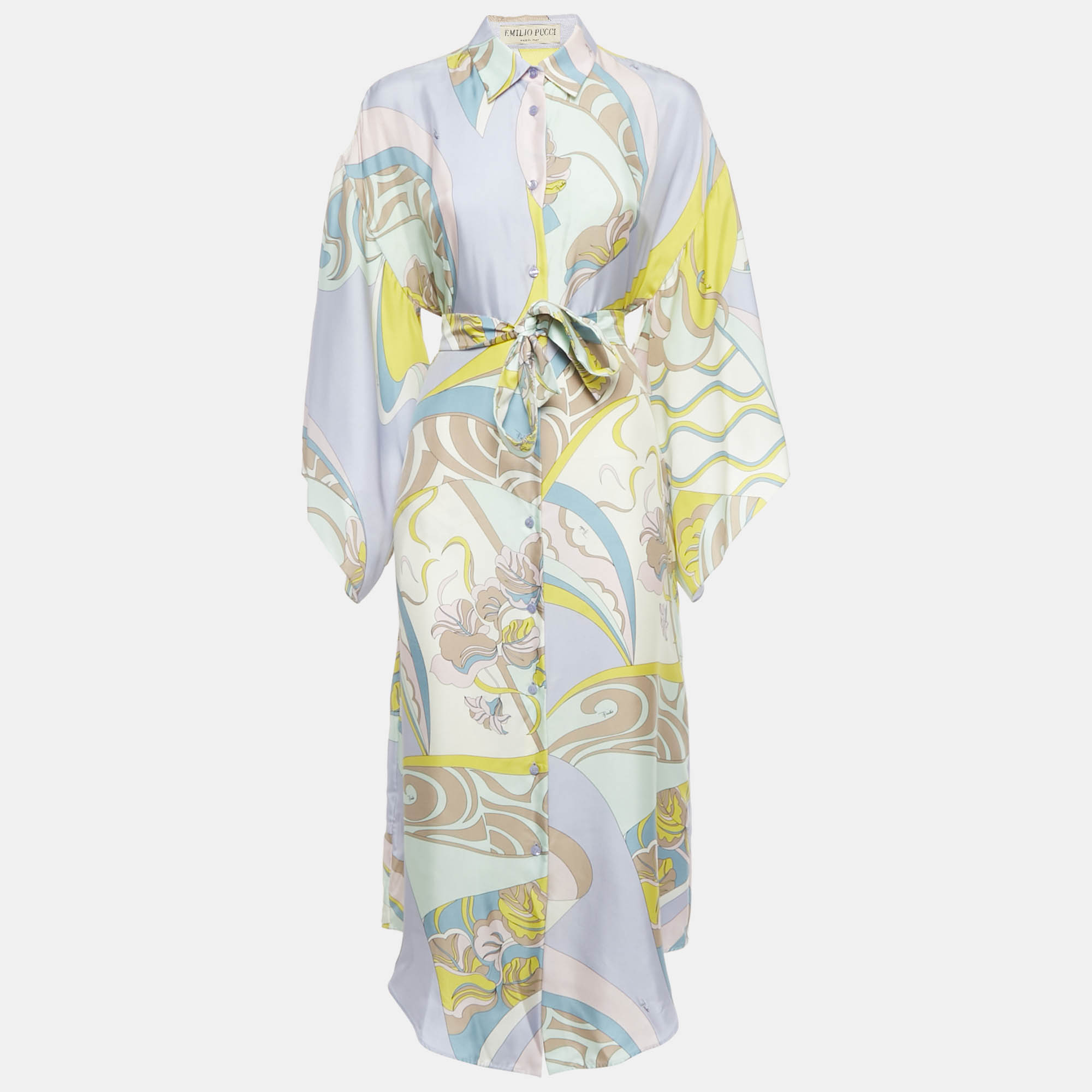 

Emilio Pucci Multicolor Printed Silk Midi Dress S