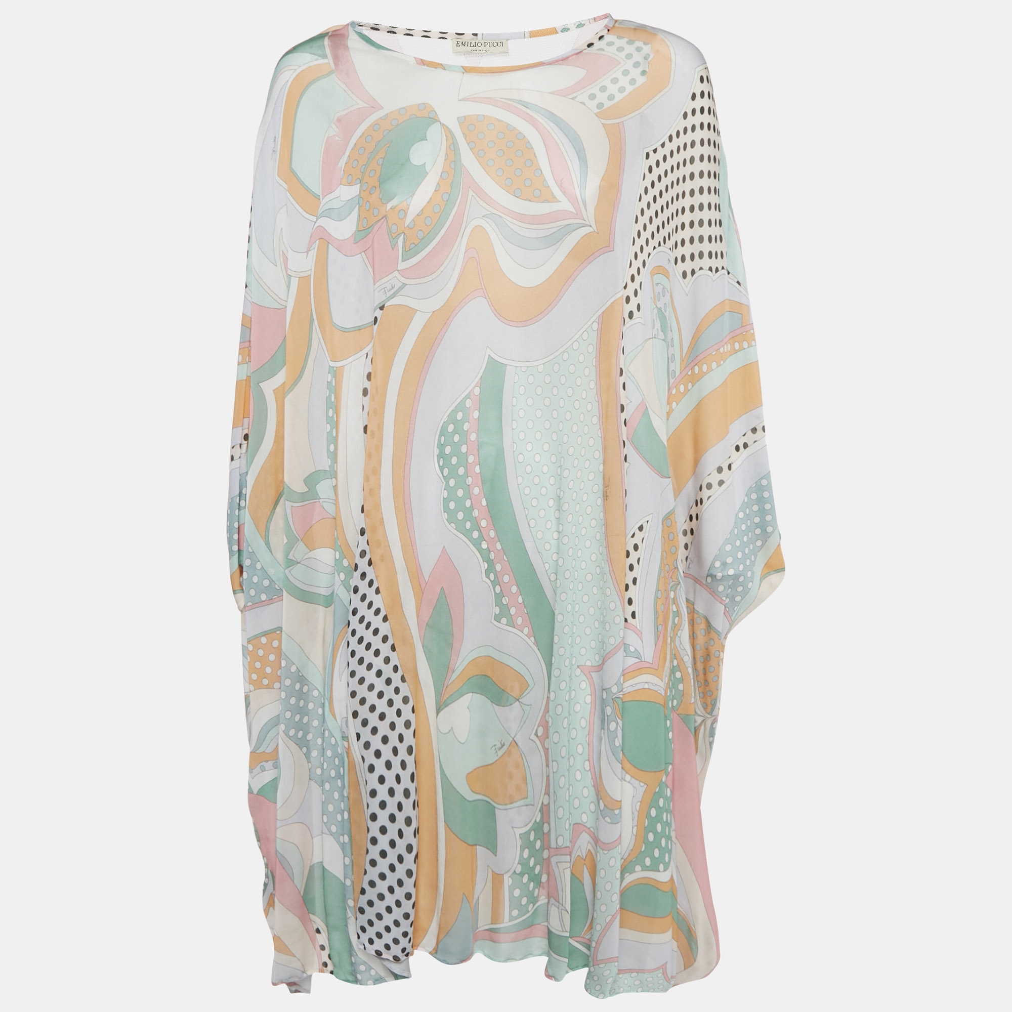 

Emilio Pucci Multicolor Printed Jersey Oversized Mini Dress S