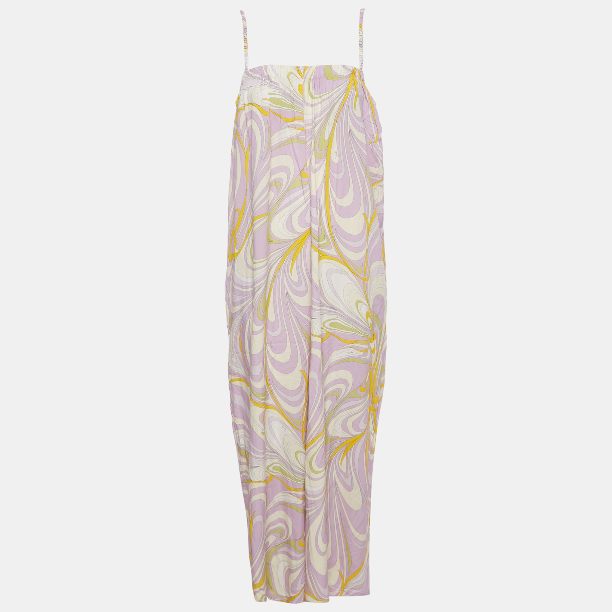 

Emilio Pucci Purple Swirling Print Jumpsuit L
