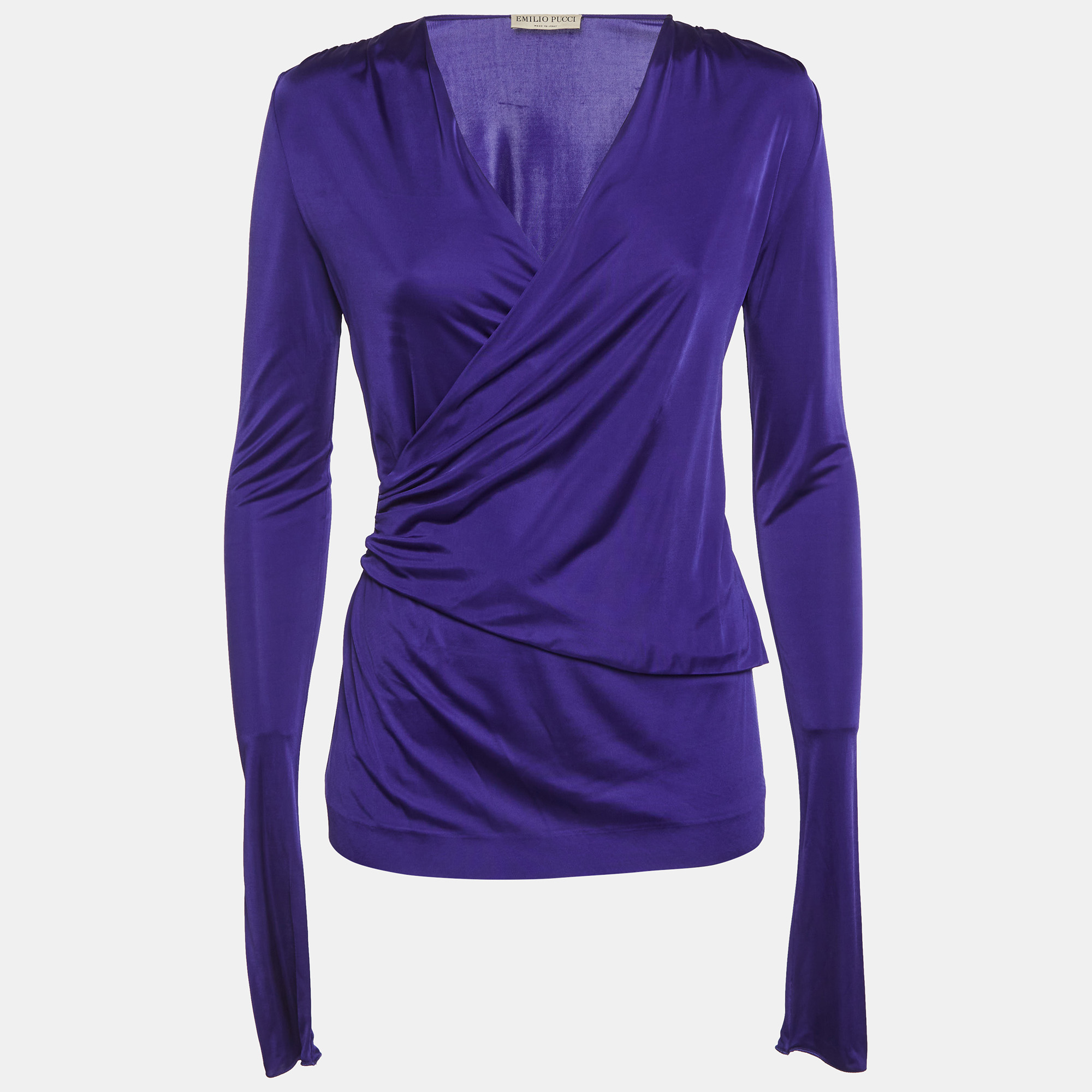 

Emilio Pucci Purple Jersey Draped Top M