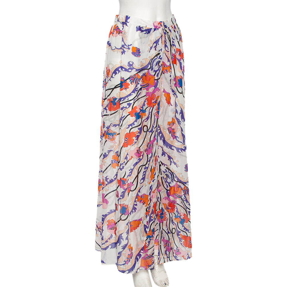 

Emilio Pucci Multicolored Printed Cotton Beach Skirt, Multicolor