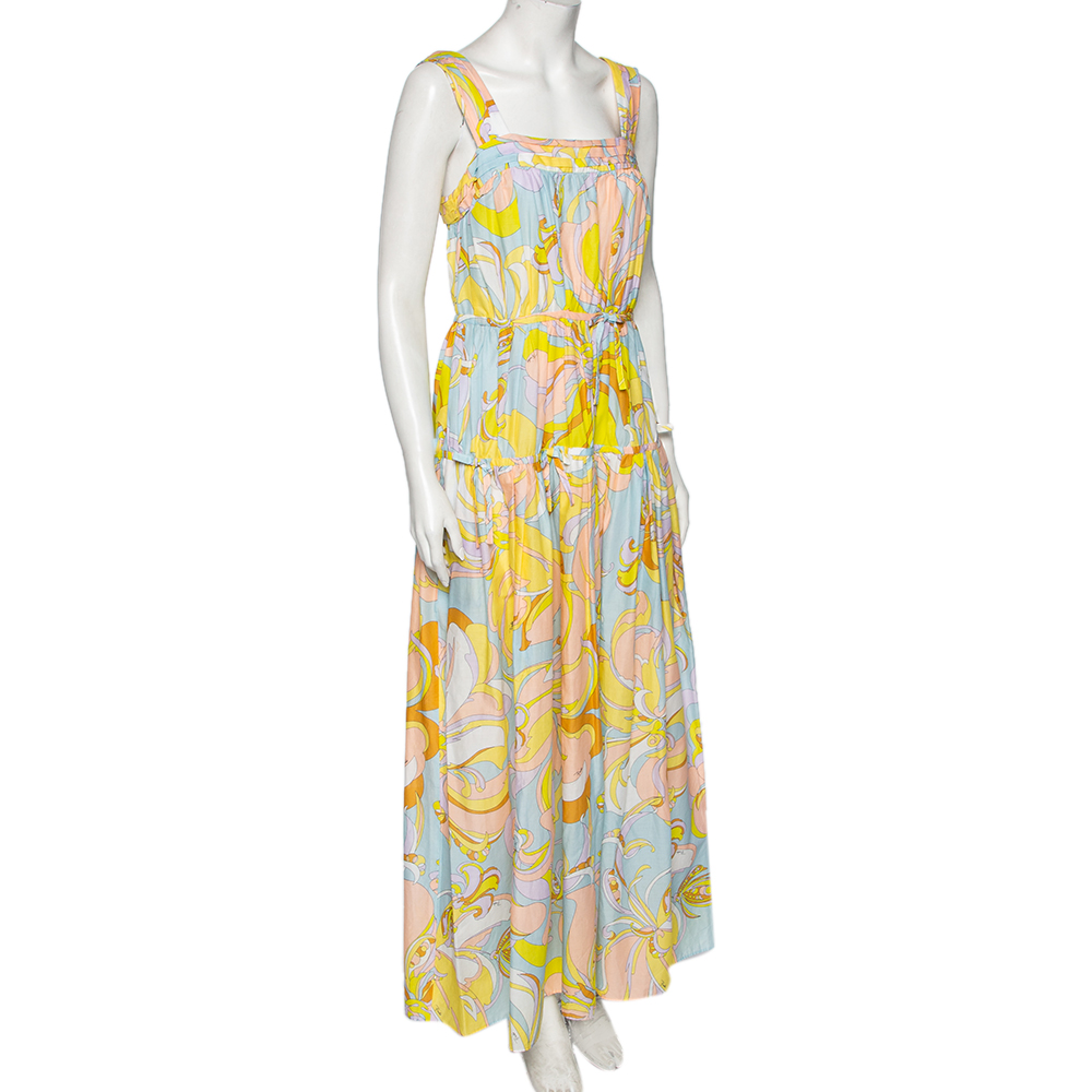 

Emilio Pucci Multicolored Aruba Print Silk Sleeveless Dress, Multicolor