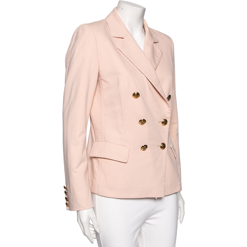 

Emilio Pucci Pink Cotton Double Breasted Blazer