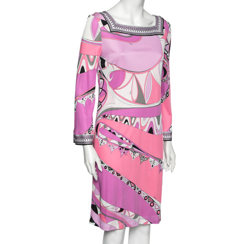 

Emilio Pucci Multicolor Printed Jersey Dress