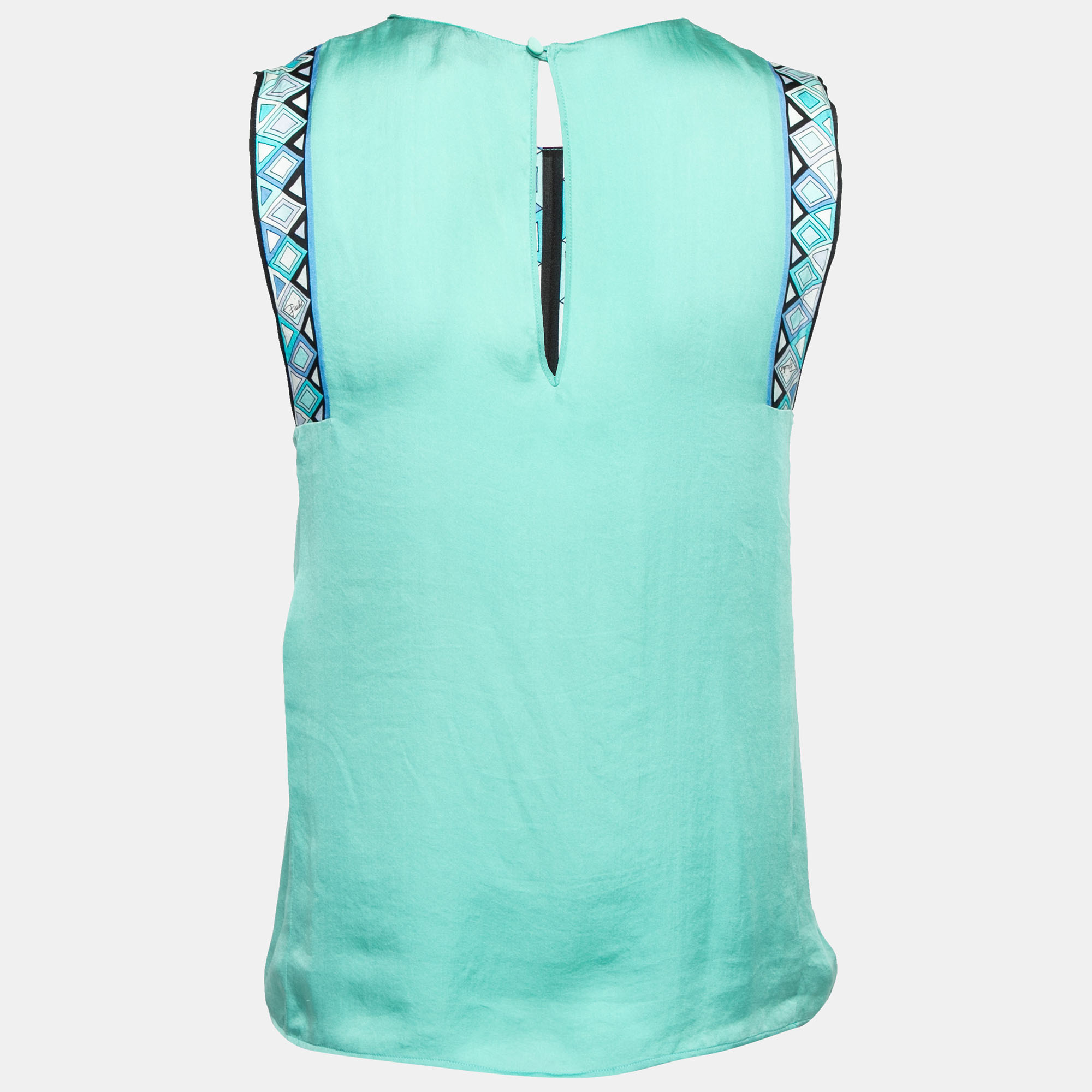 

Emilio Pucci Green Silk Sleeveless Top