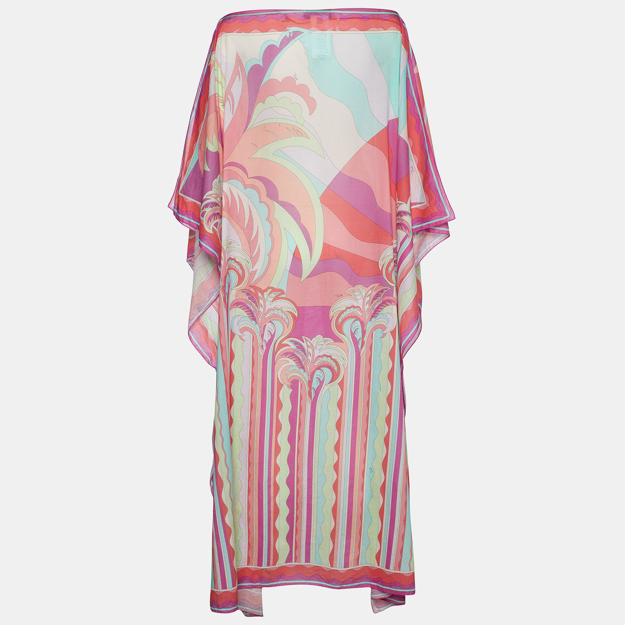 

Emilio Pucci Multicolor Printed Cotton Kaftan Dress