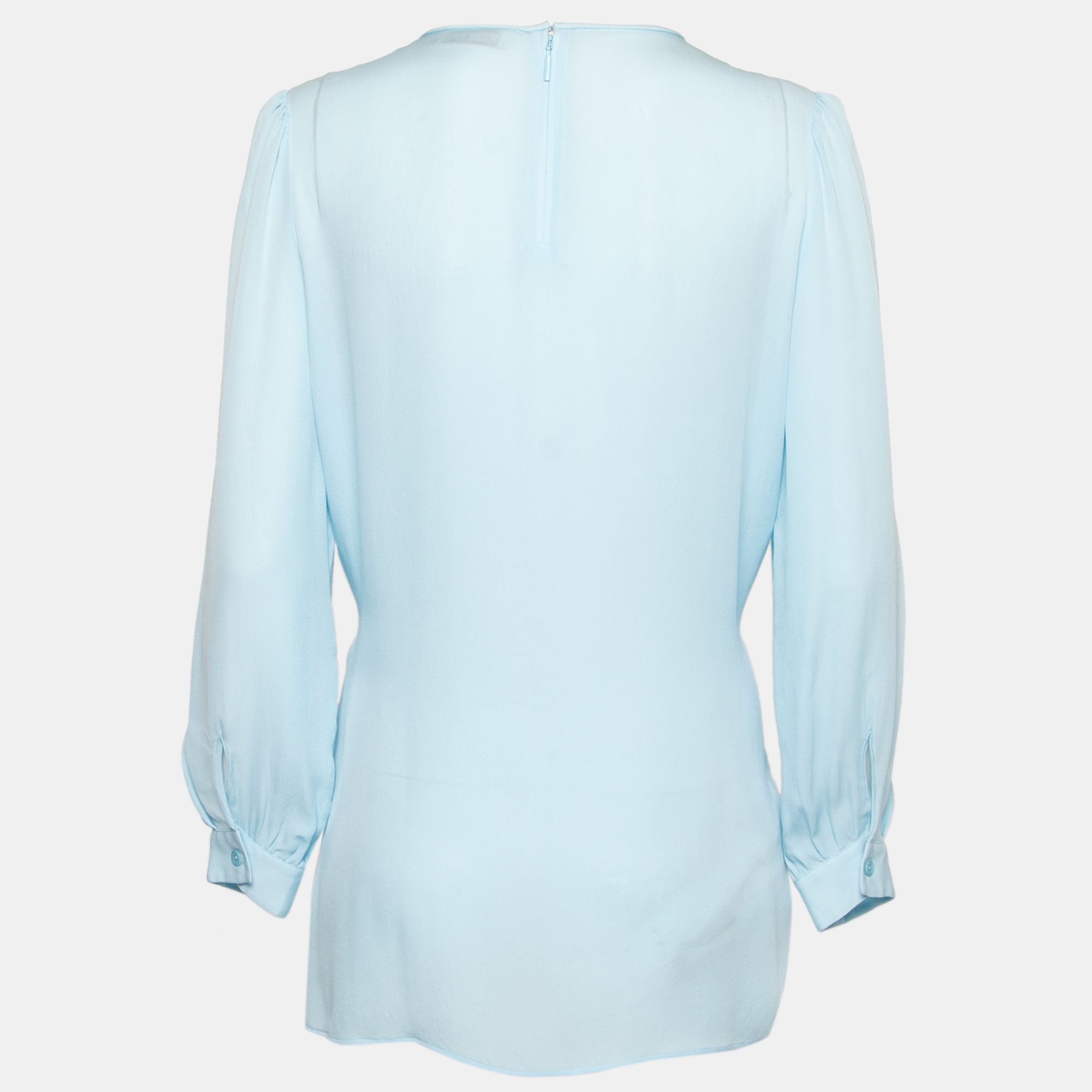 

Emilio Pucci Light Blue Silk Long-Sleeve Top