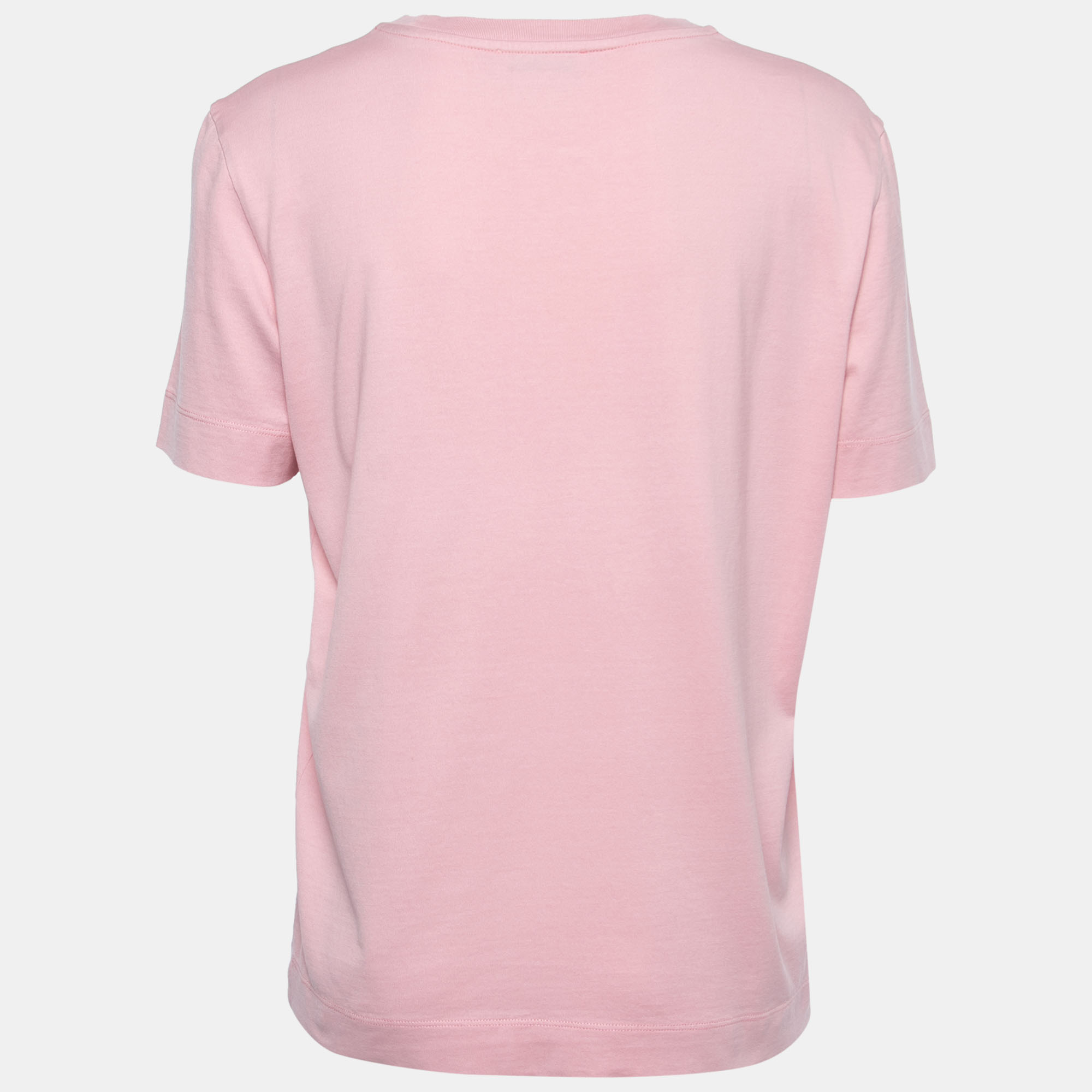 

Emilio Pucci Pink Jersey Logo Printed Short Sleeve T-Shirt