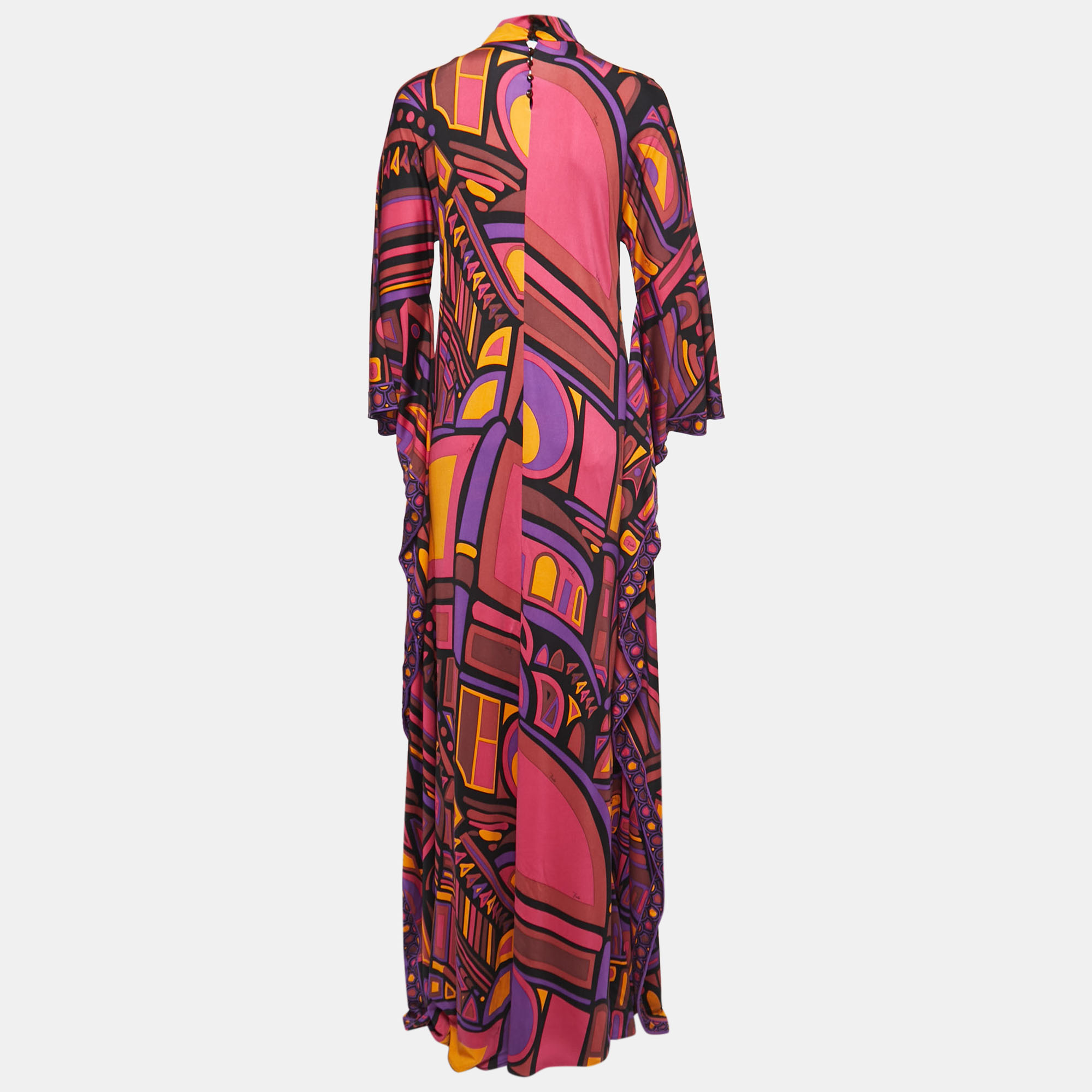 

Emilio Pucci Multicolor Printed Jersey Kaftan Maxi Dress