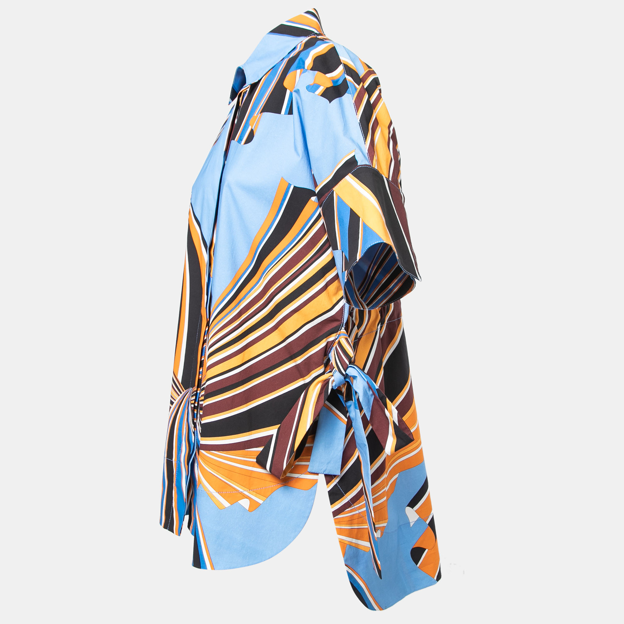 

Emilio Pucci Multicolor Printed Cotton Button Front Shirt