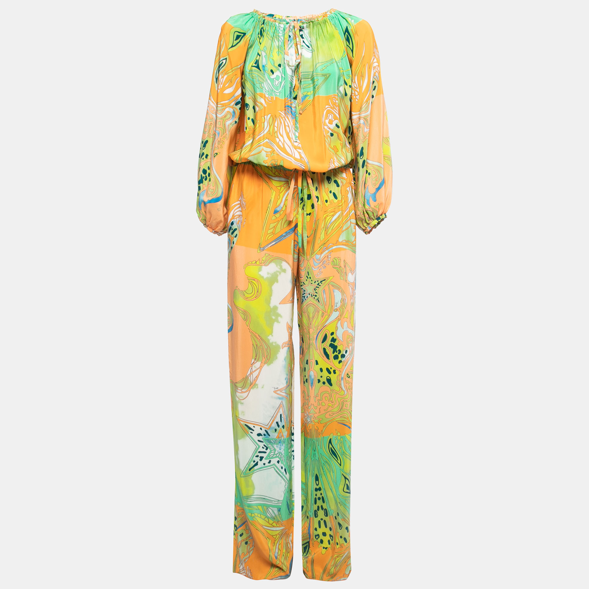 

Emilio Pucci Multicolor Printed Silk Jumpsuit