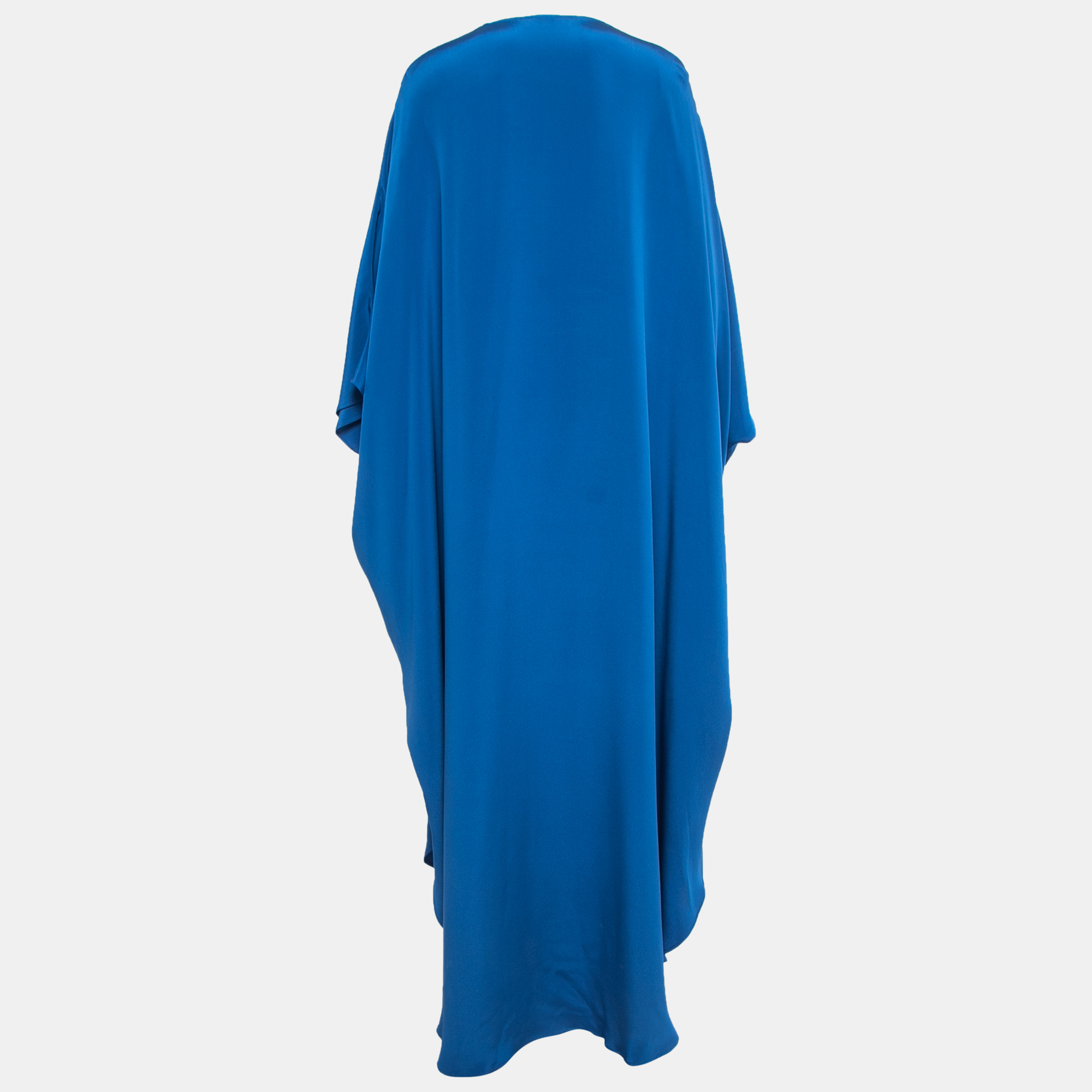 

Emilio Pucci Blue Embroidered Silk Kaftan Maxi