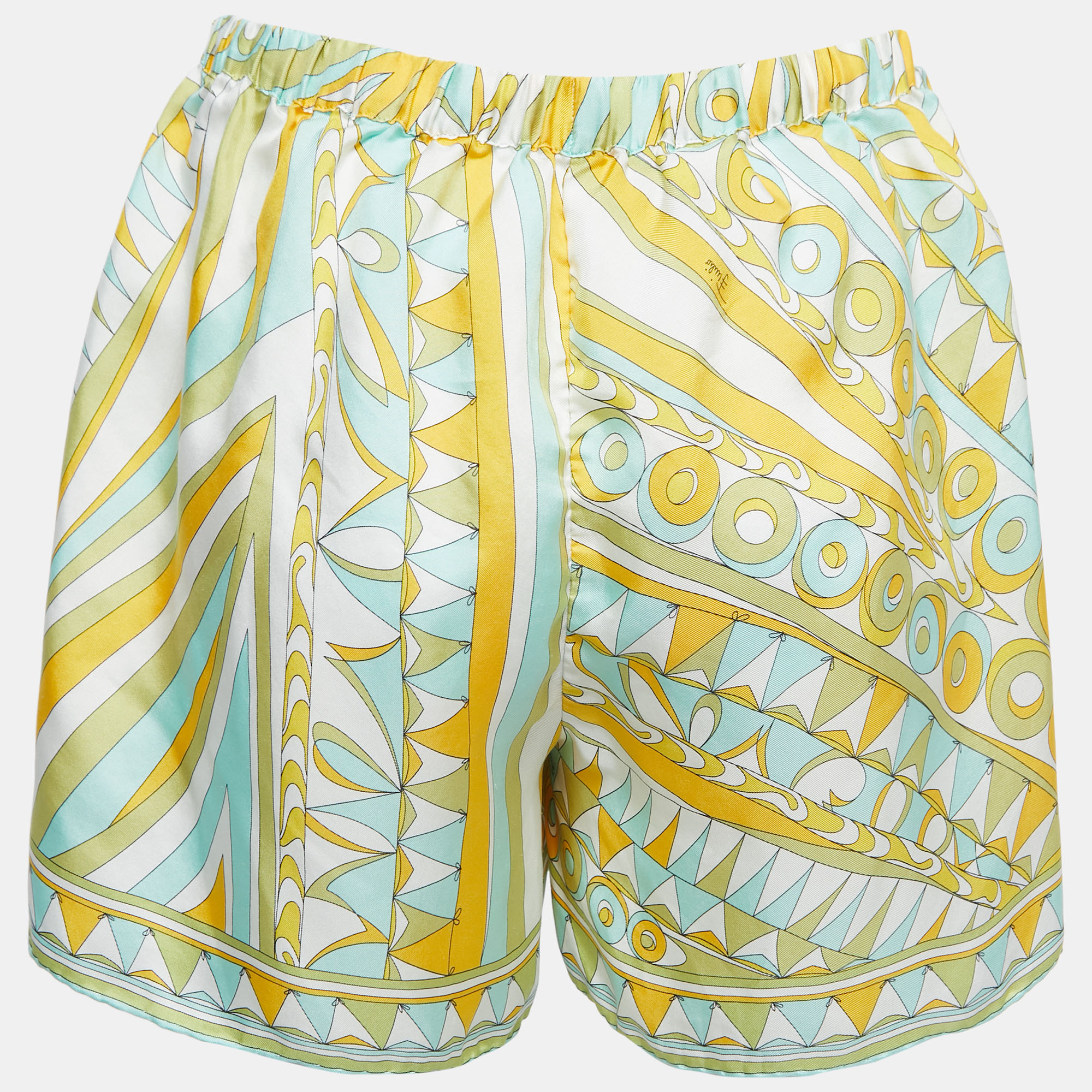 

Emilio Pucci Multicolor Printed Silk Twill Mini Shorts