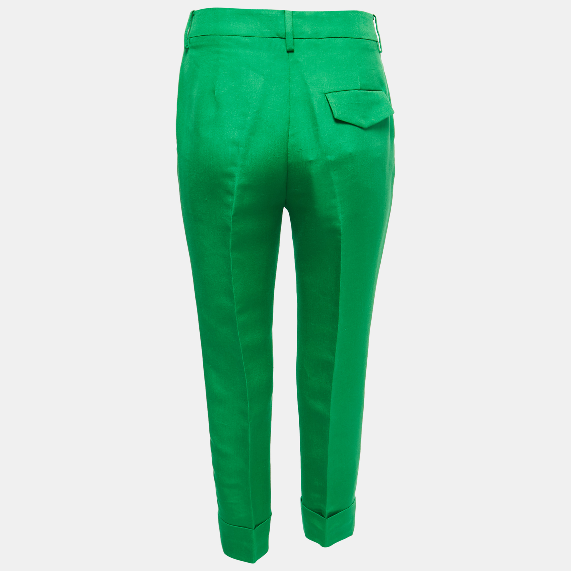 

Emilio Pucci Green Silk Tailored Trousers