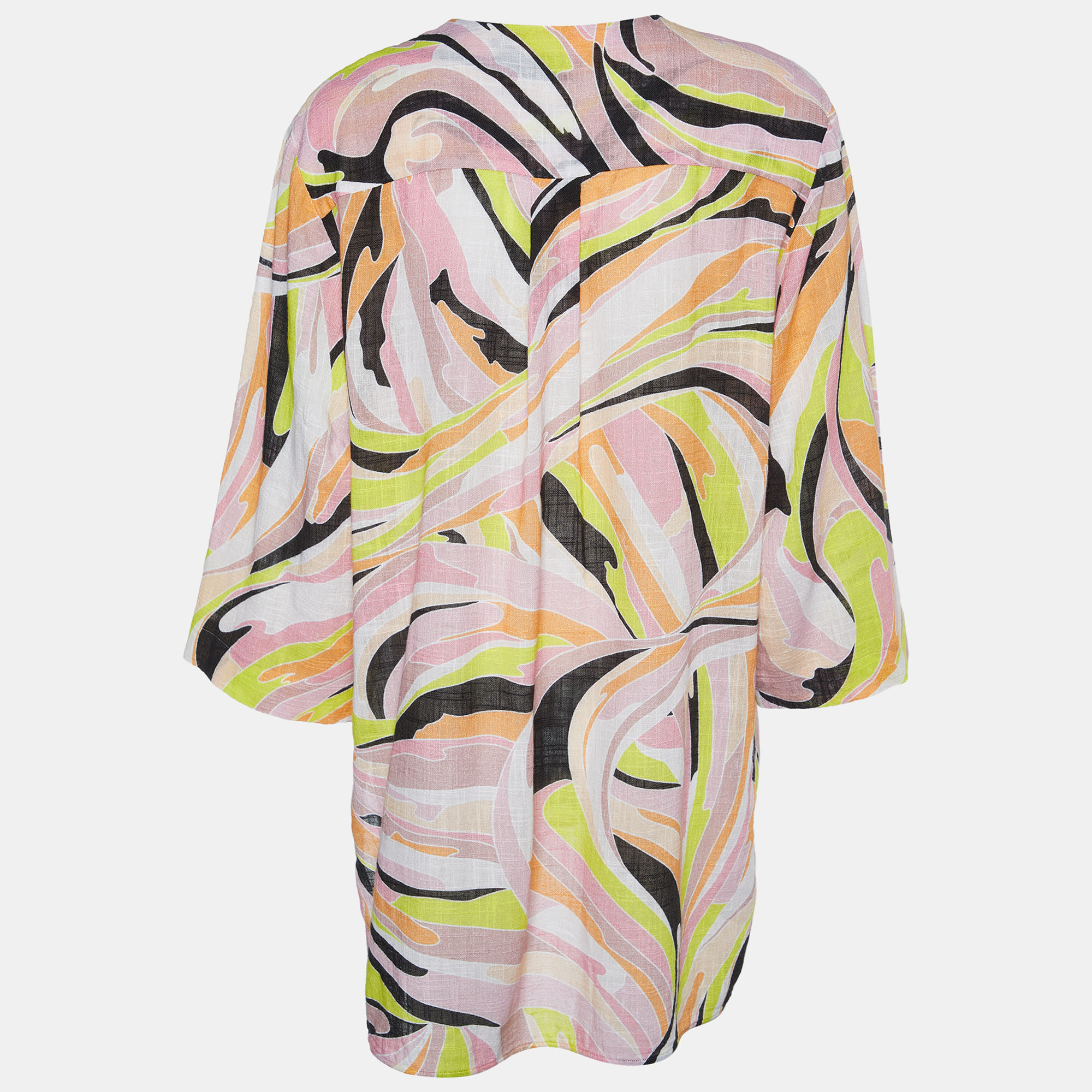 

Emilio Pucci Multicolor Printed Cotton Tunic Top