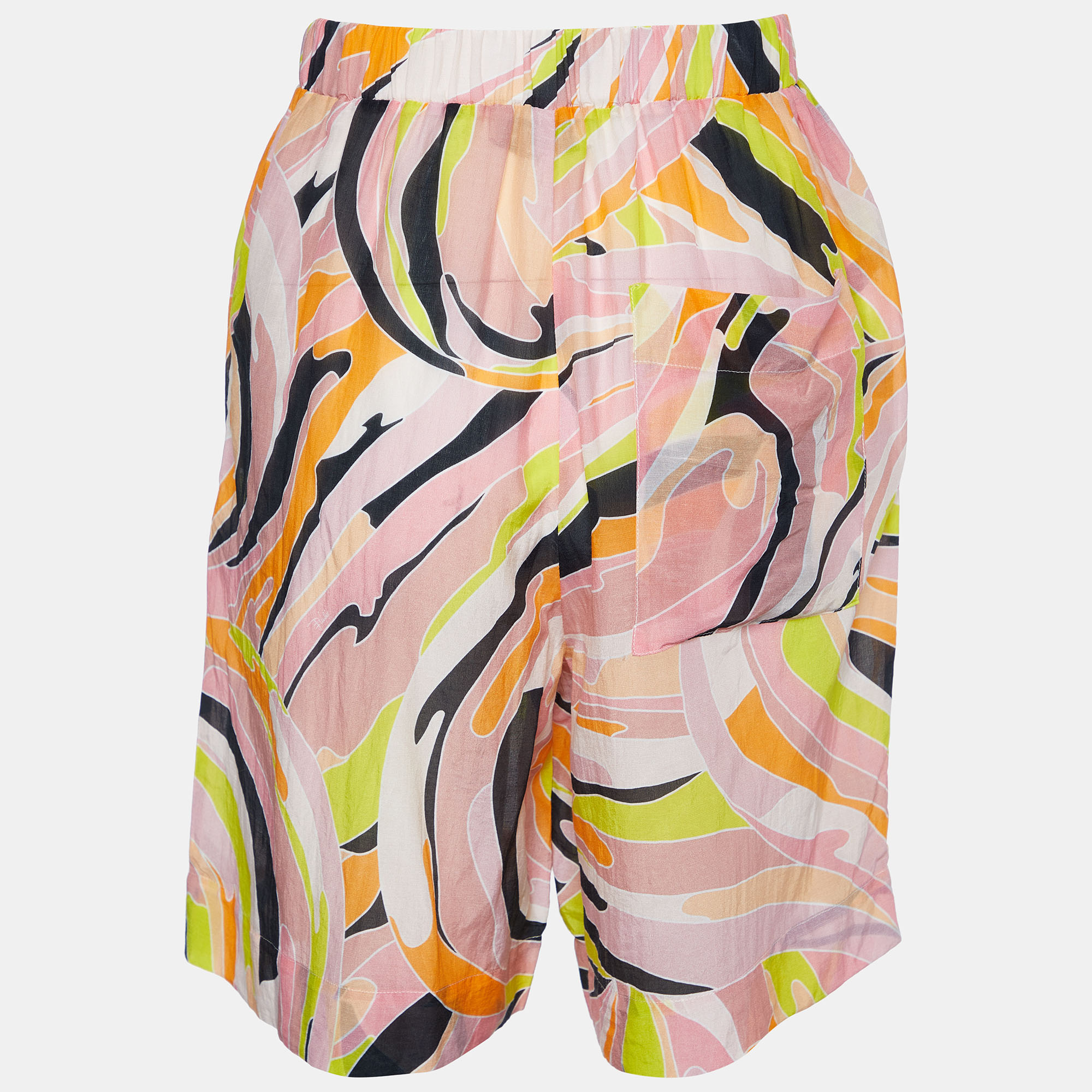 

Emilio Pucci Multicolor Printed Cotton & Silk Shorts