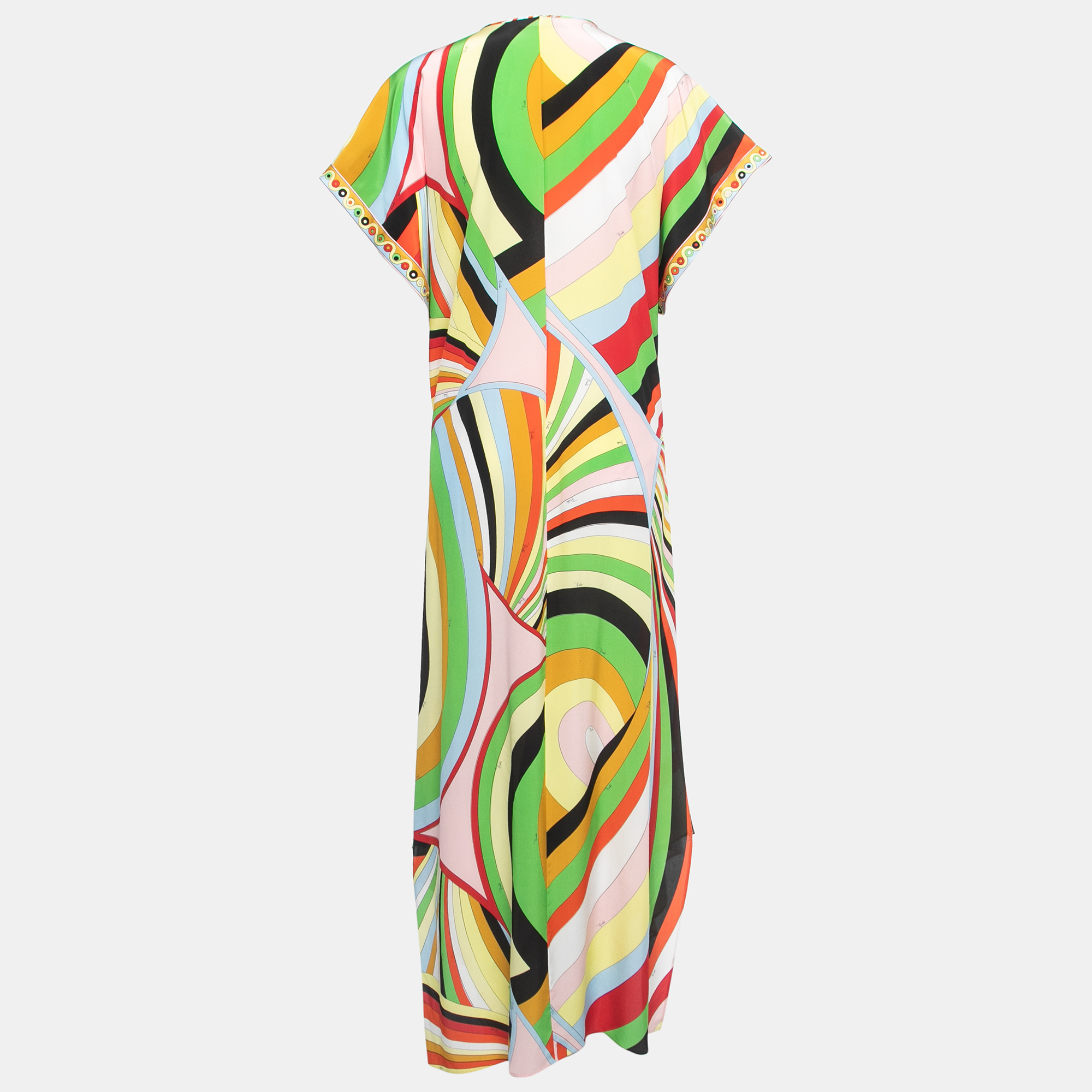 

Emilio Pucci Multicolor Printed Silk Kaftan Dress