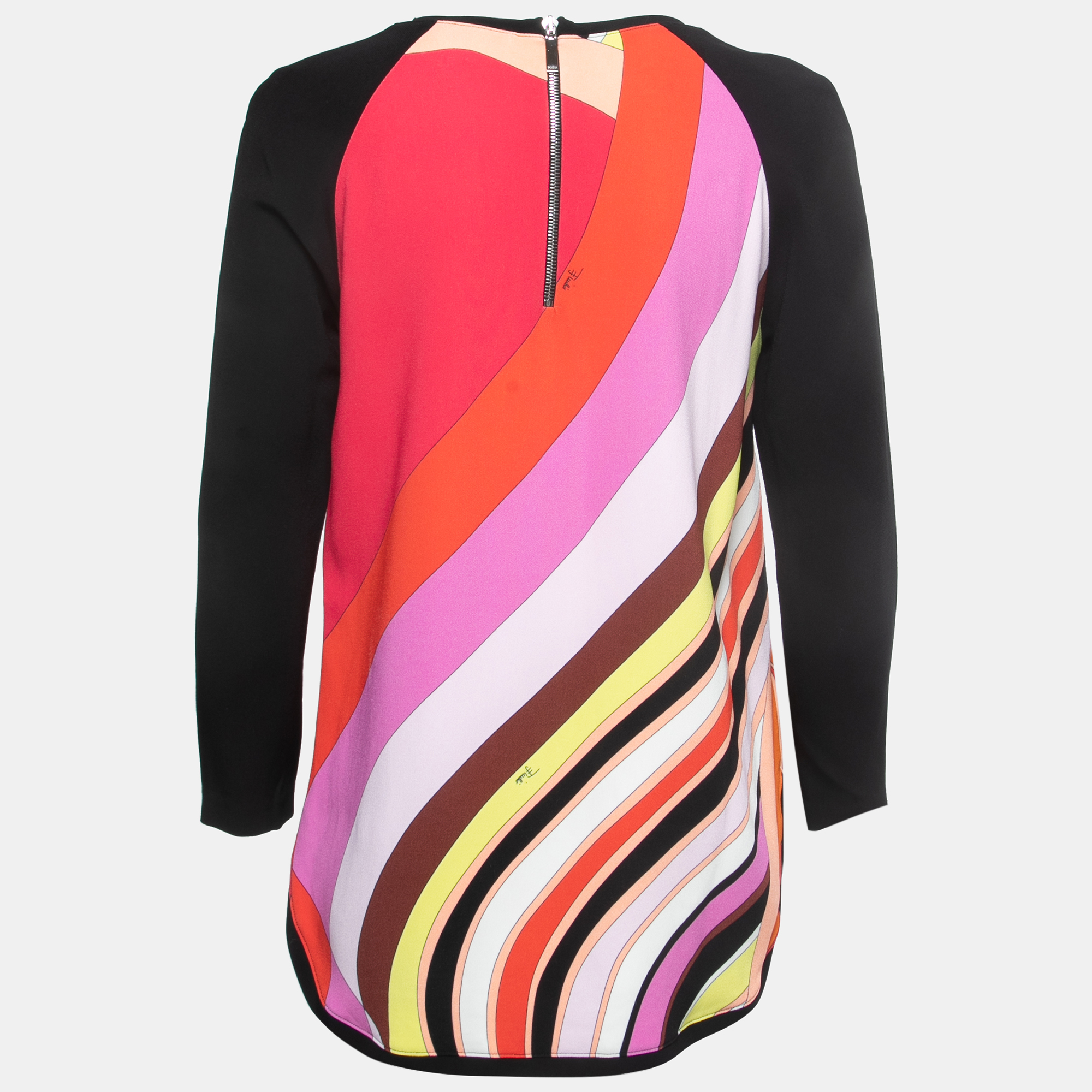 

Emilio Pucci Multicolor Crepe Long Sleeve Blouse