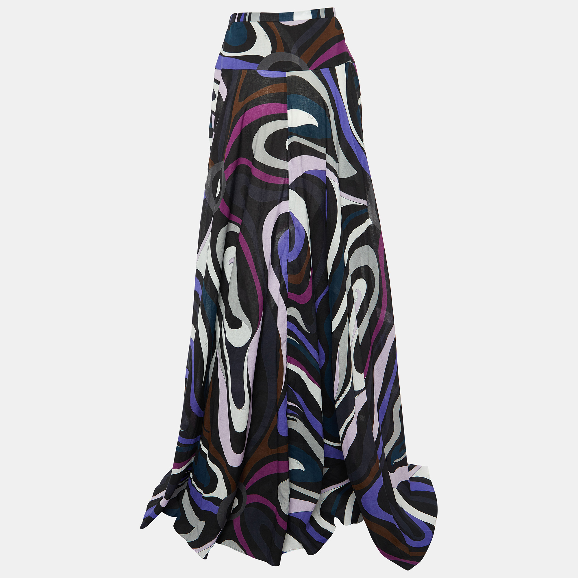 

Emilio Pucci Multicolor Printed Cotton Maxi Skirt