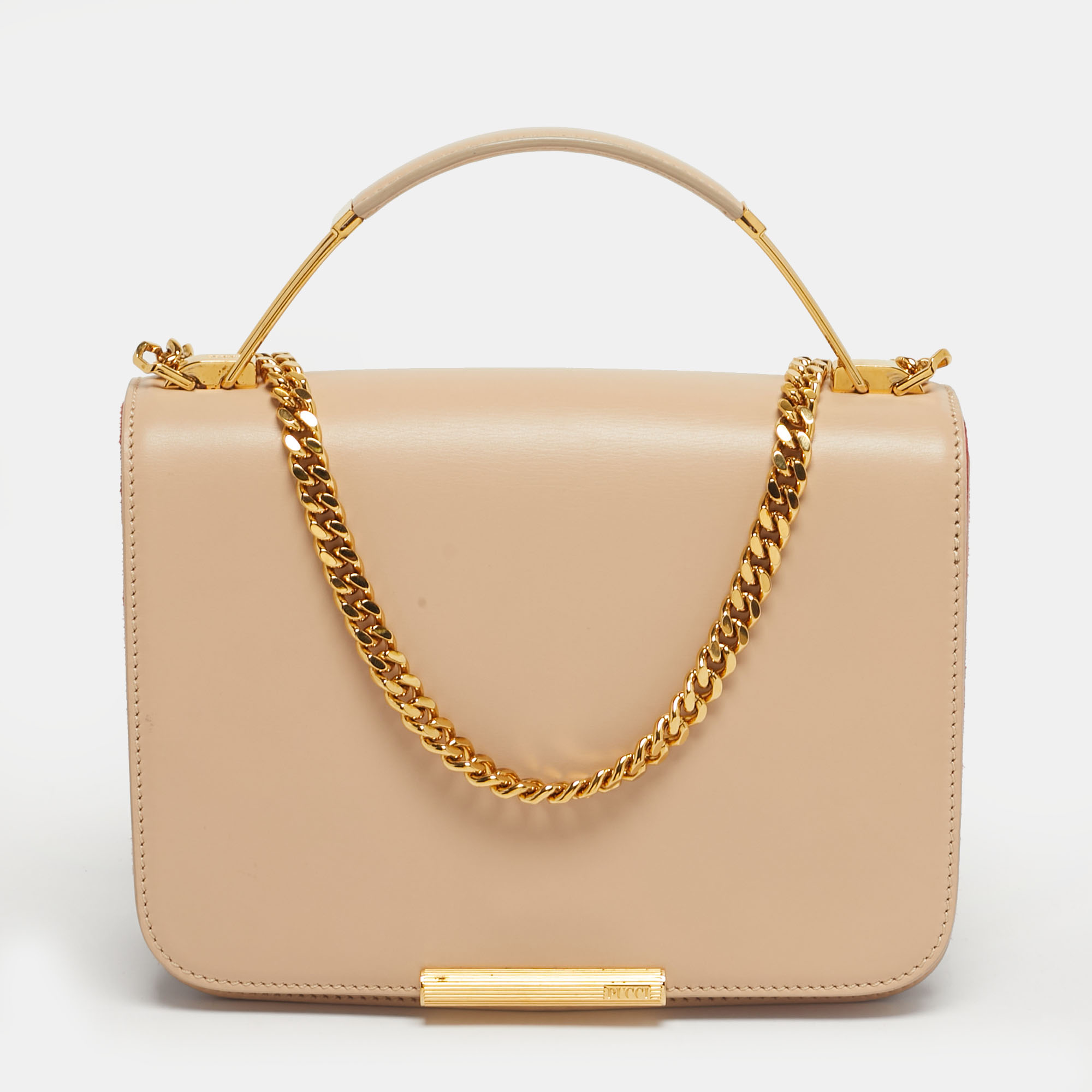 

Emilio Pucci Newton Beige Leather Shoulder Bag