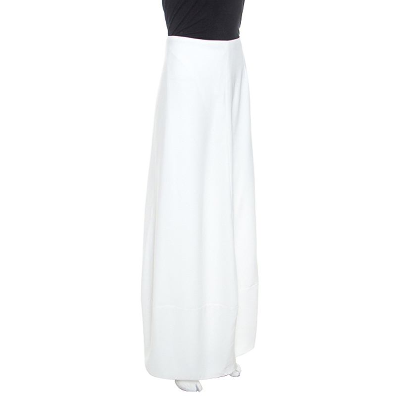 

Emporio Armani White Crepe Gonna Maxi Skirt