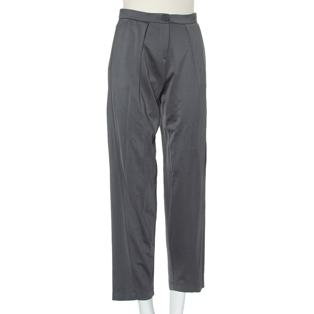 

Emporio Armani Grey Knit Tailored Pants