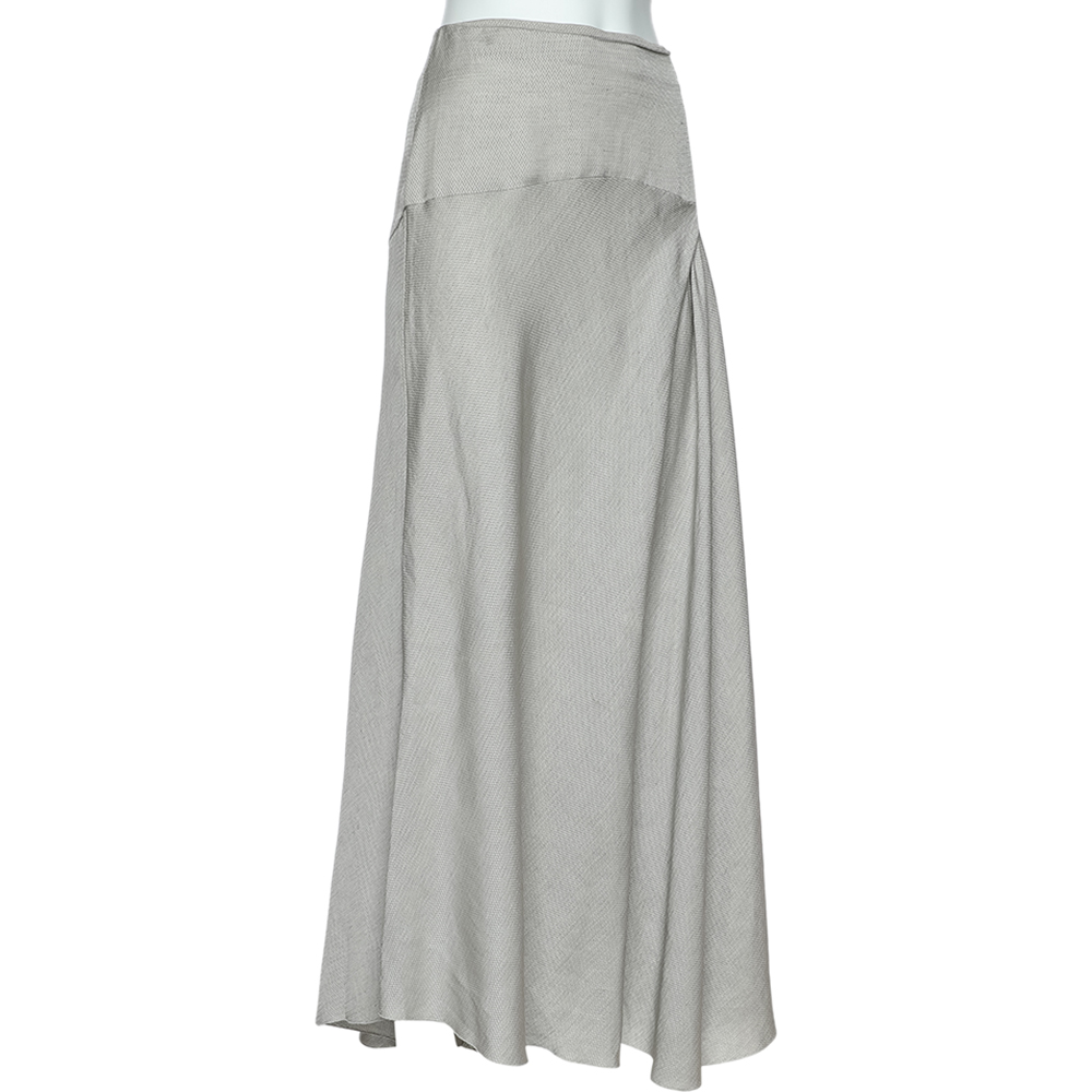 

Emporio Armani Grey Linen Maxi Skirt