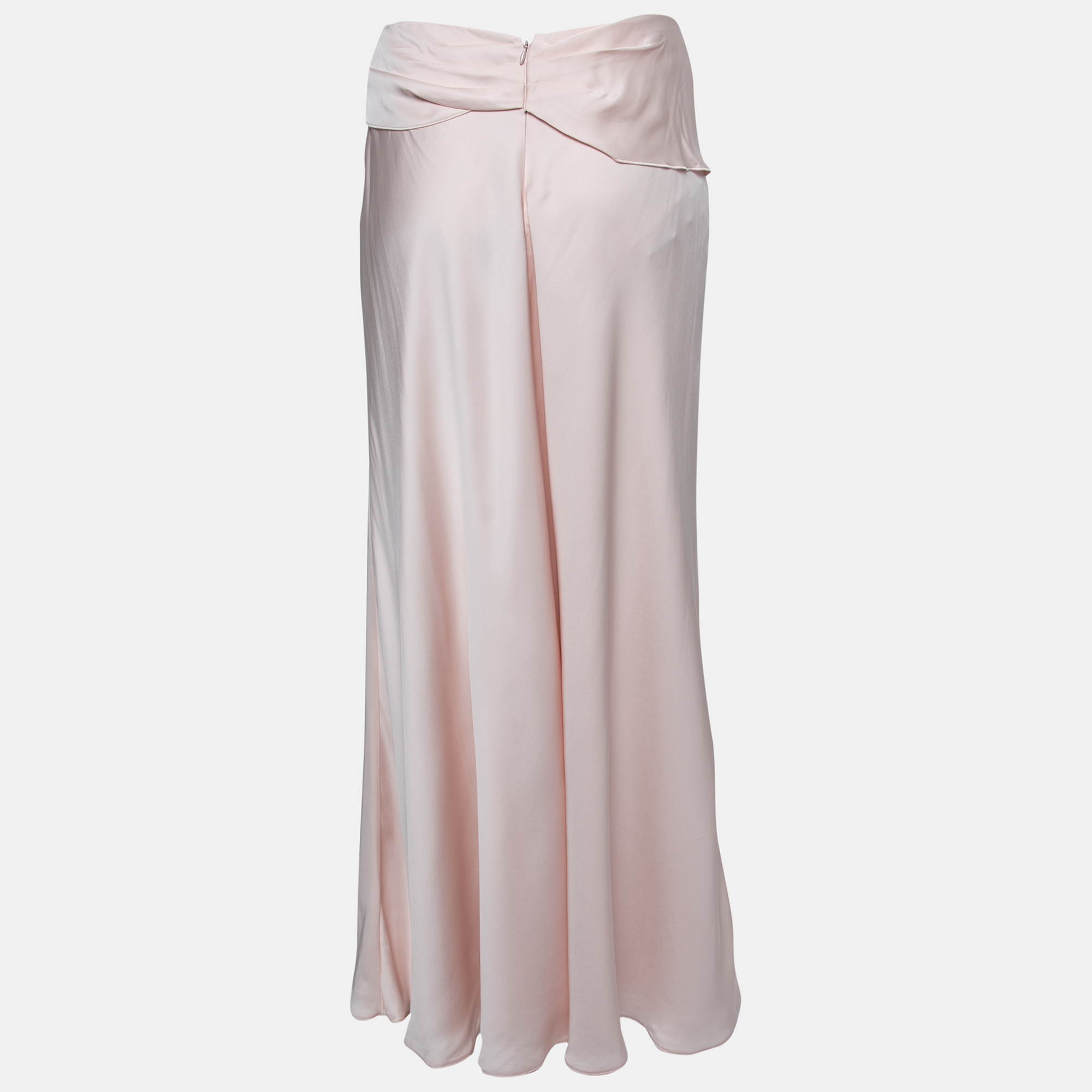 

Emporio Armani Blush Pink Satin Wrap Skirt