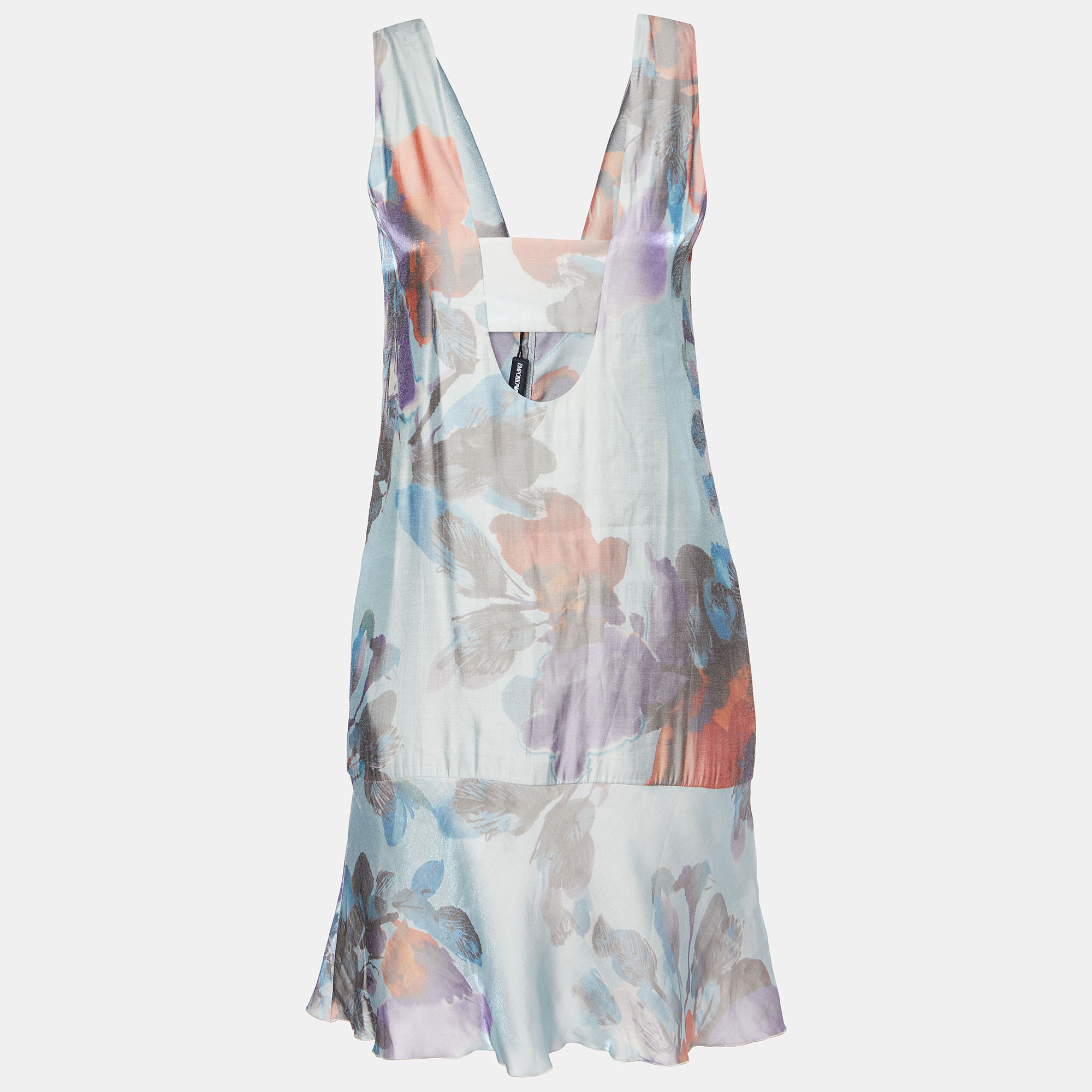 

Emporio Armani Multicolor Printed Twill Sleeveless Mini Dress