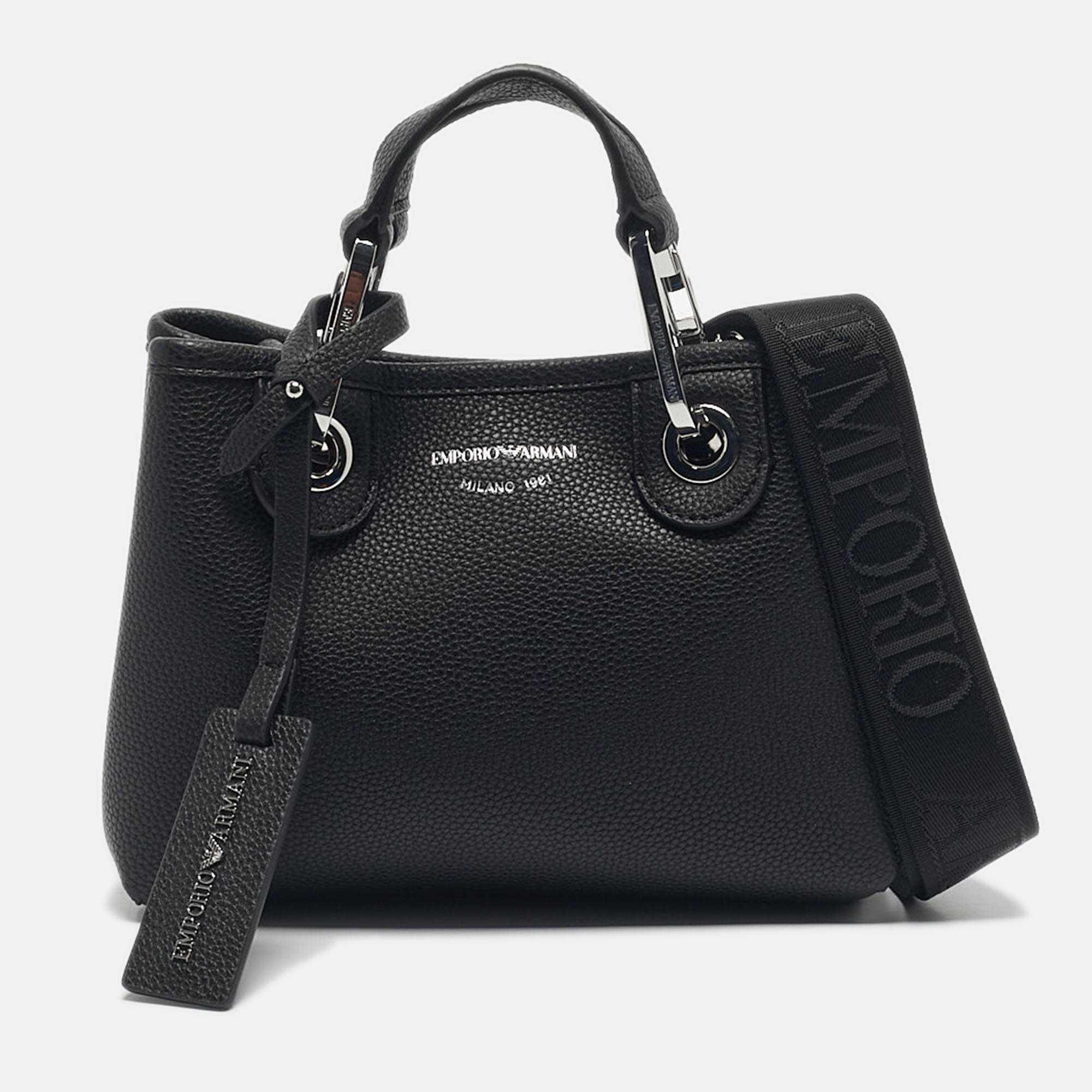 

Emporio Armani Black Leather Mini MyEA Tote