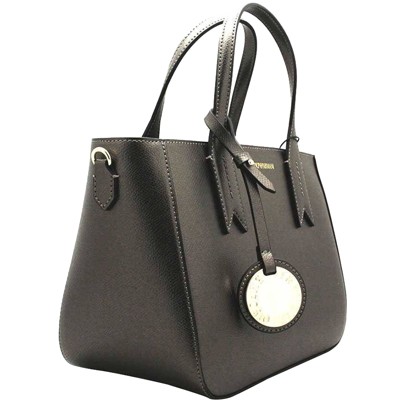 

Emporio Armani Dark Grey Leather Tote