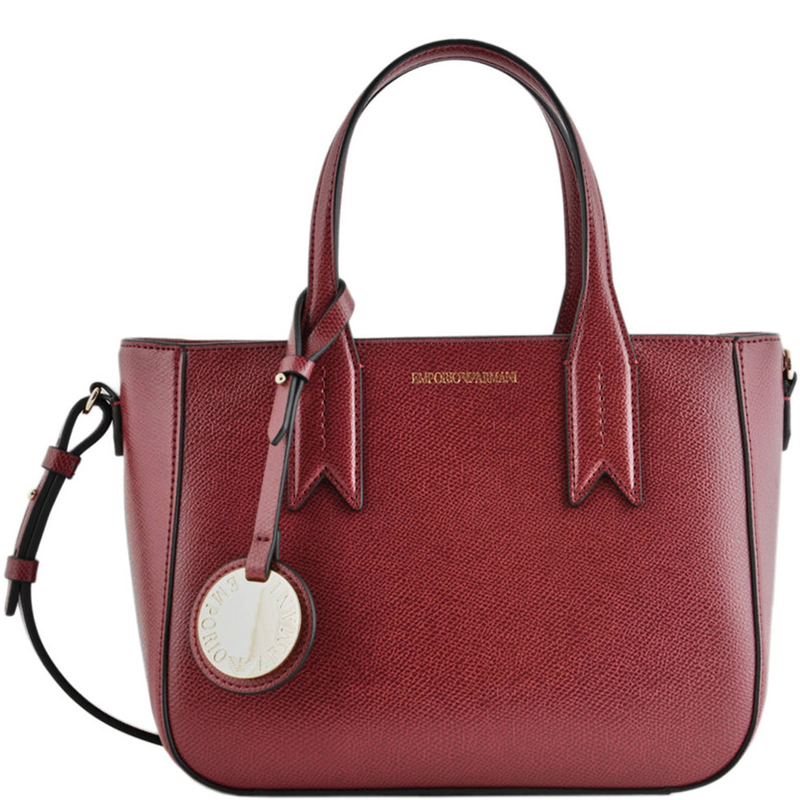 Pre Owned Emporio Armani Red Leather Tote
