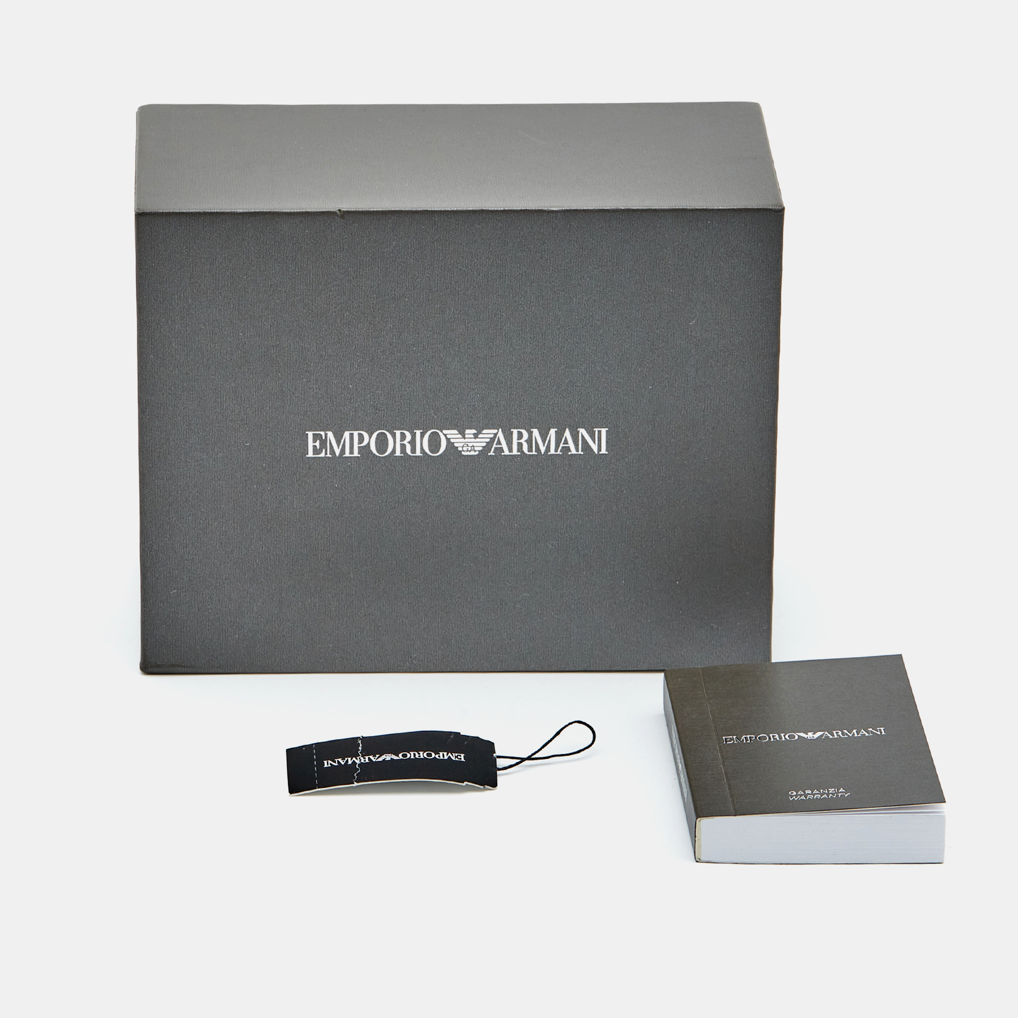 Emporio Armani Mother of Pearl Stainless Steel Leather AR8039 Women`s Wristwatch and Bracelet Set 32 mm 
