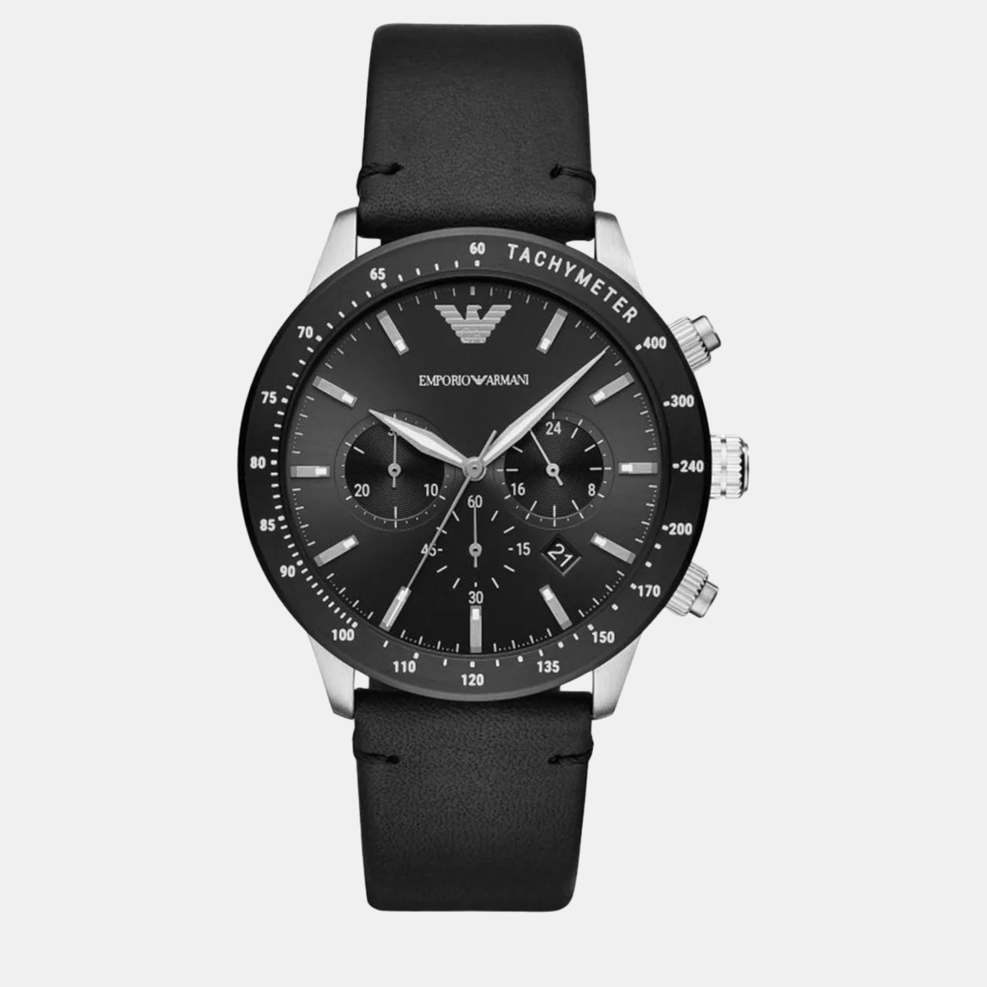 

Emporio Armani Black Steel Watch