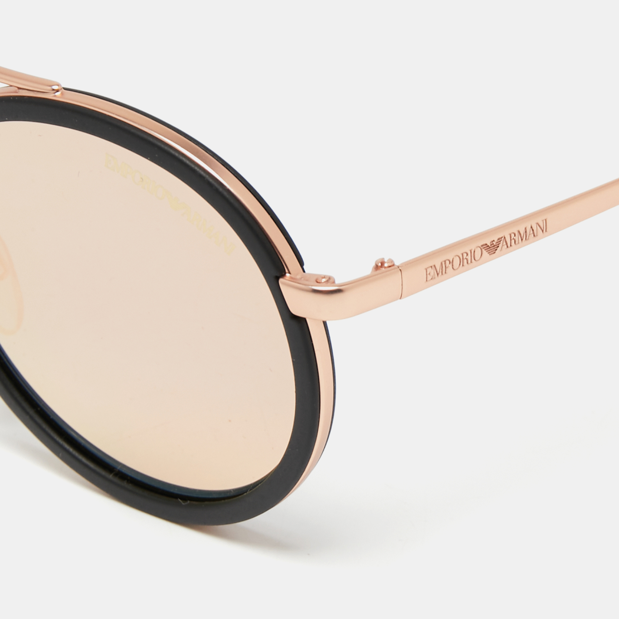 

Emporio Armani Black EA 2041 Mirrored Round Sunglasses