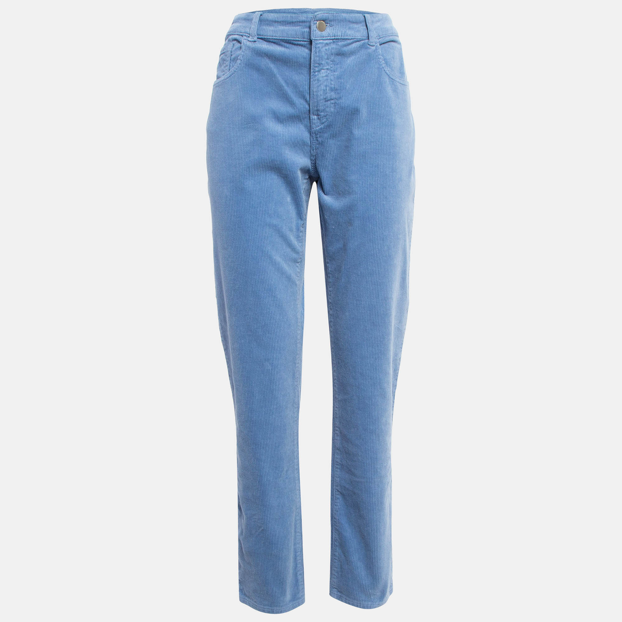 

Emporio Armani Blue Corduroy High Rise Skinny Jeans L Waist 31"