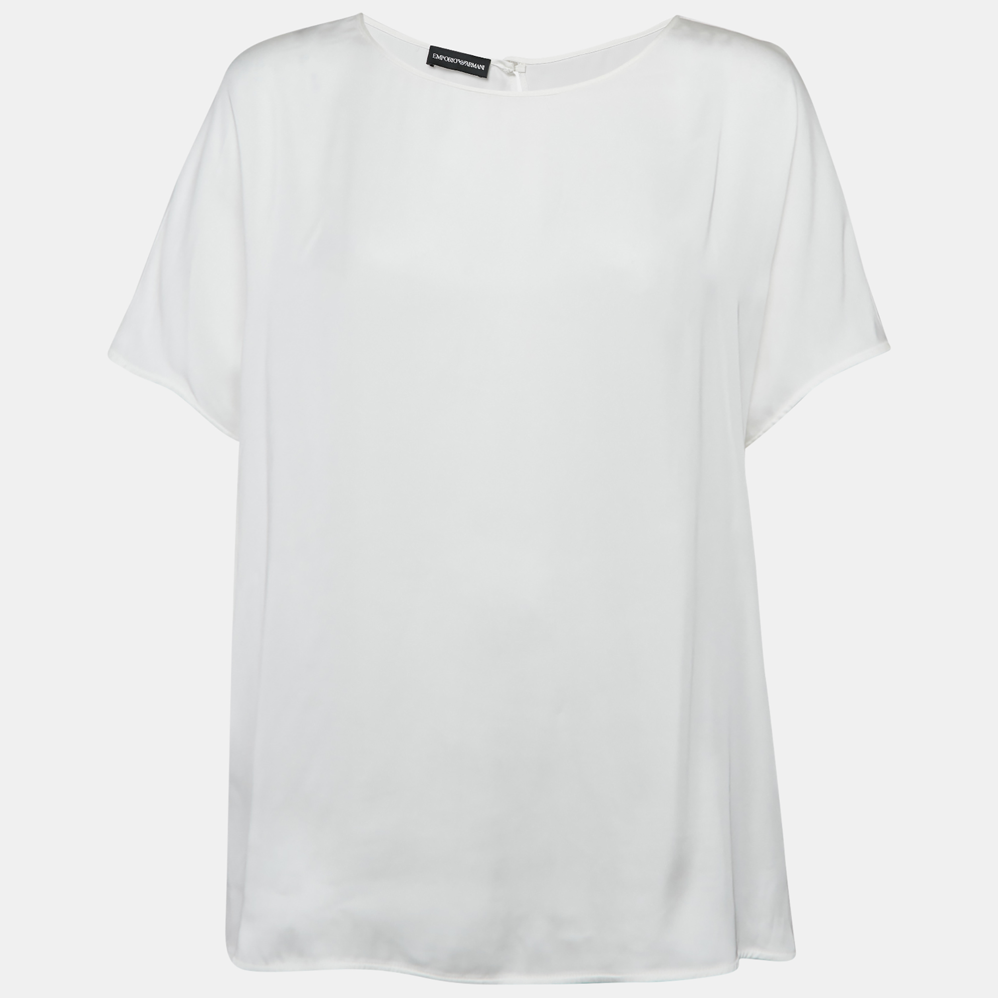 

Emporio Armani White Crepe Top XXL