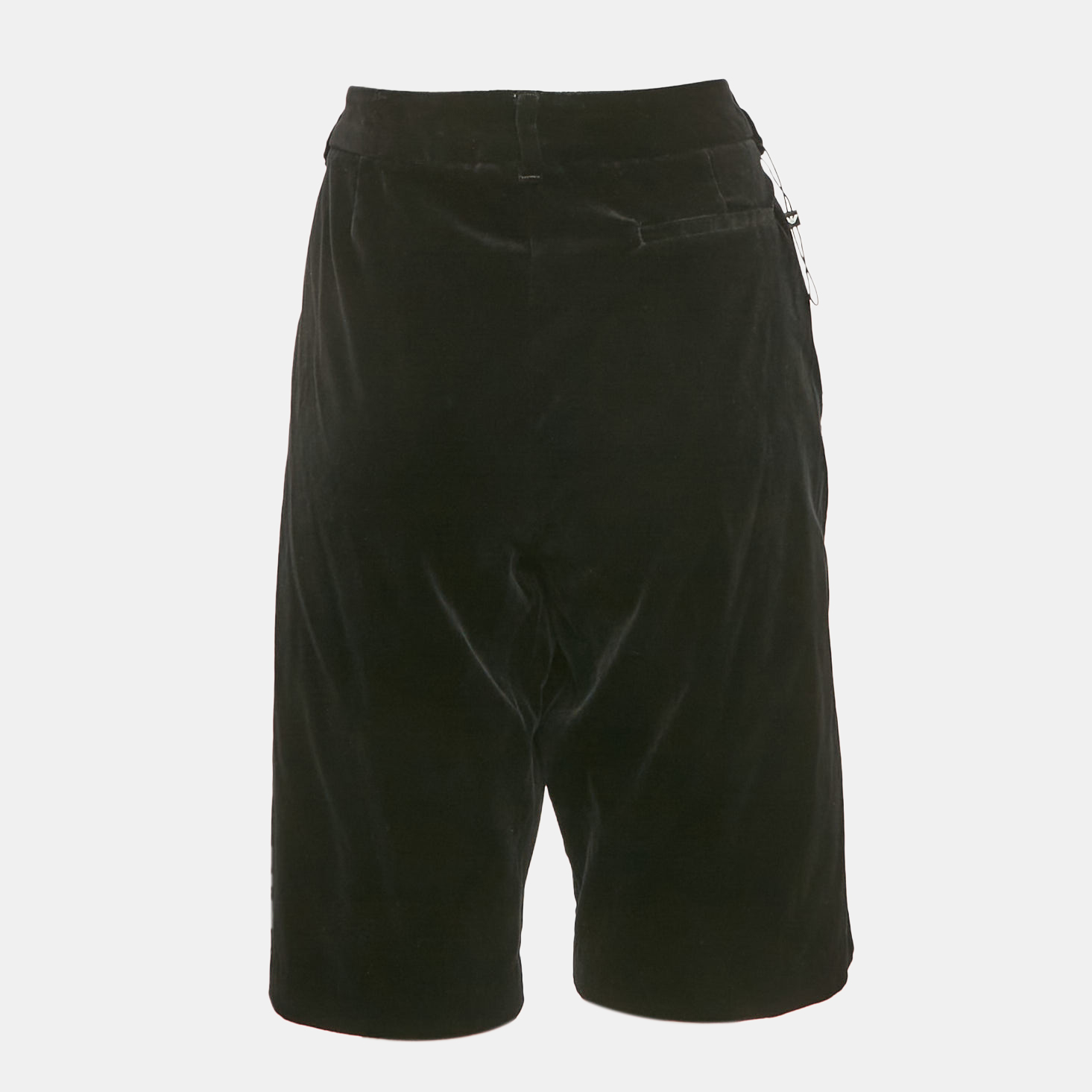 Emporio Armani Black Velvet Shorts L 
