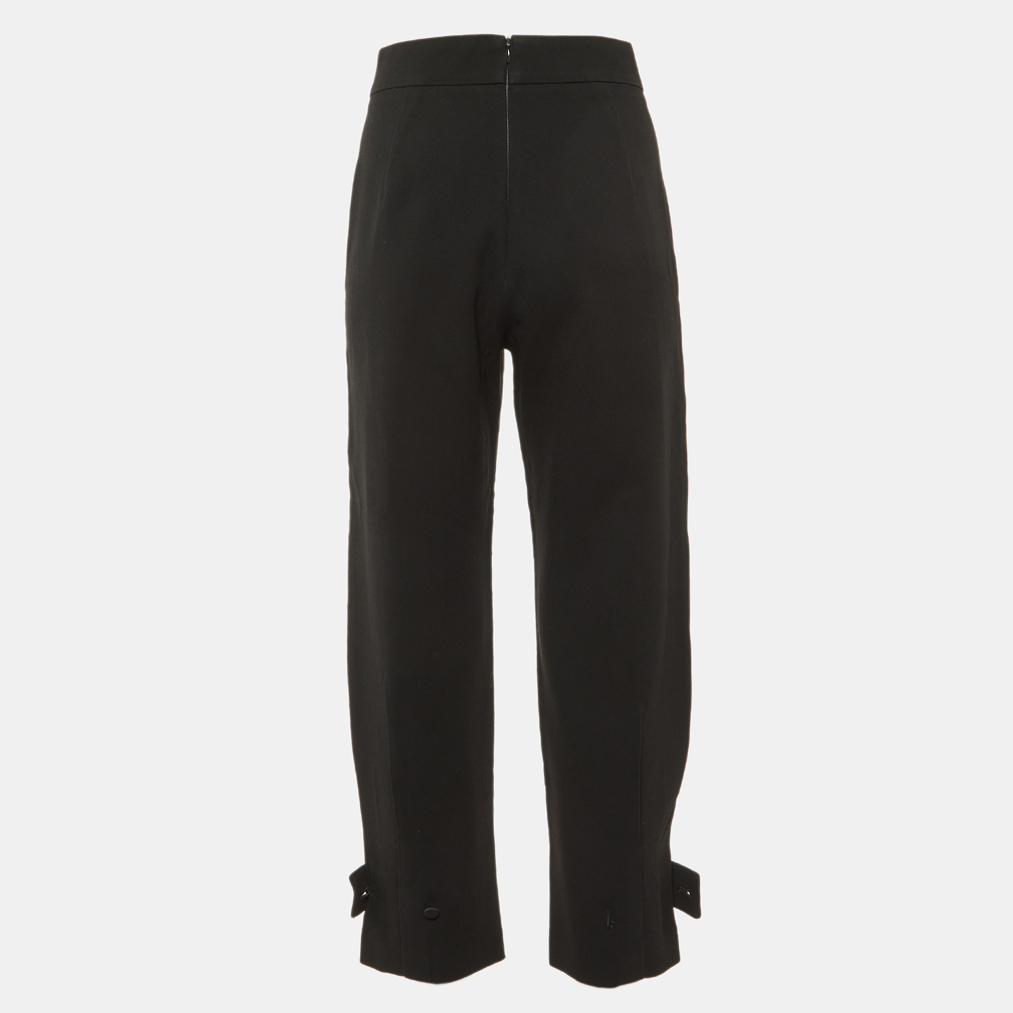 

Emporio Armani Black Crepe Tapered Pants S