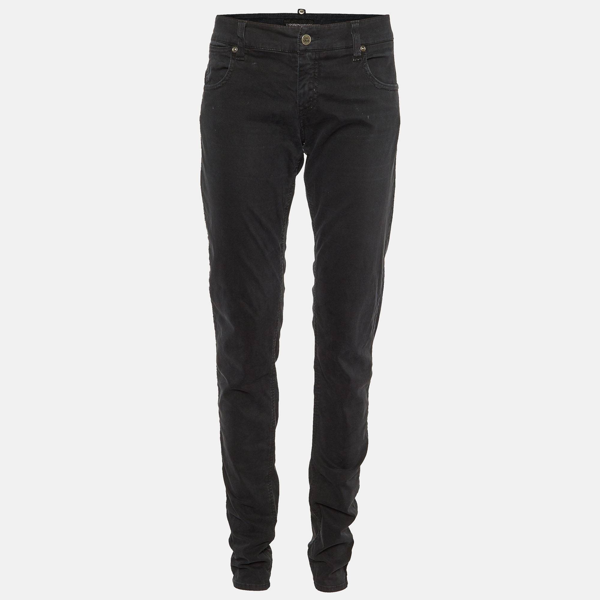 

Emporio Armani Black Cotton Slim Fit Jeans M/Waist 34"