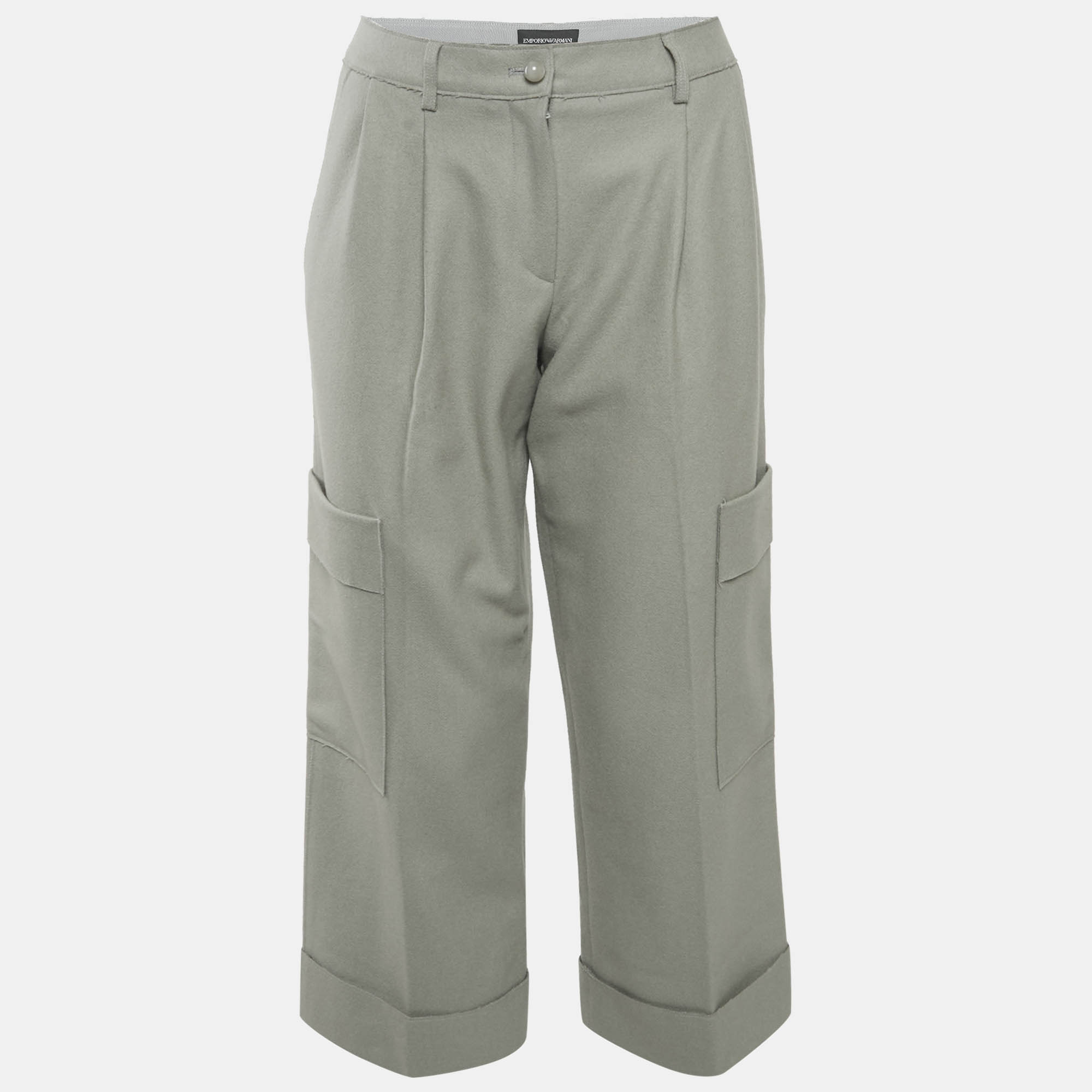

Emporio Armani Green Felt Cargo Pants M