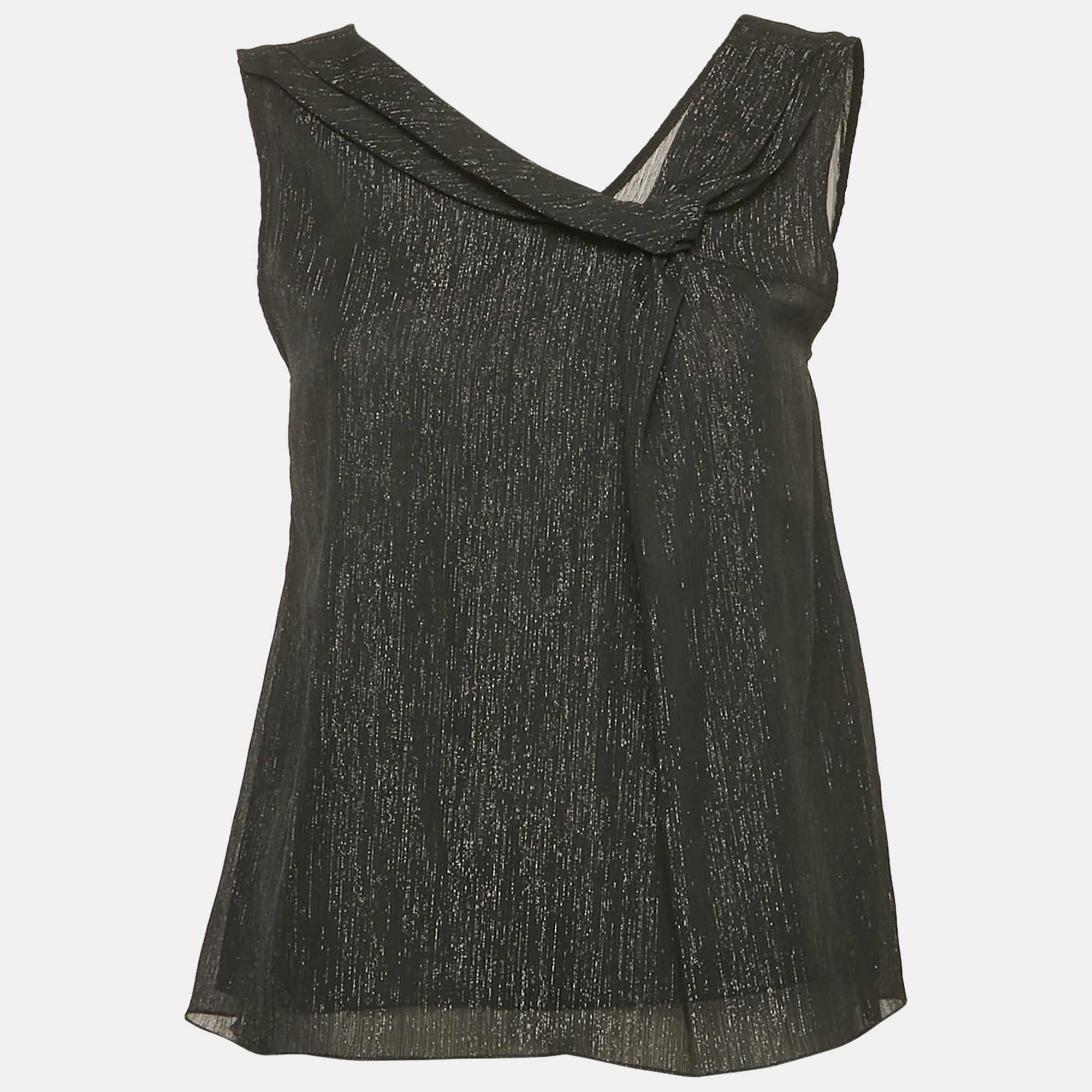 

Emporio Armani Black Lurex Tank Top M