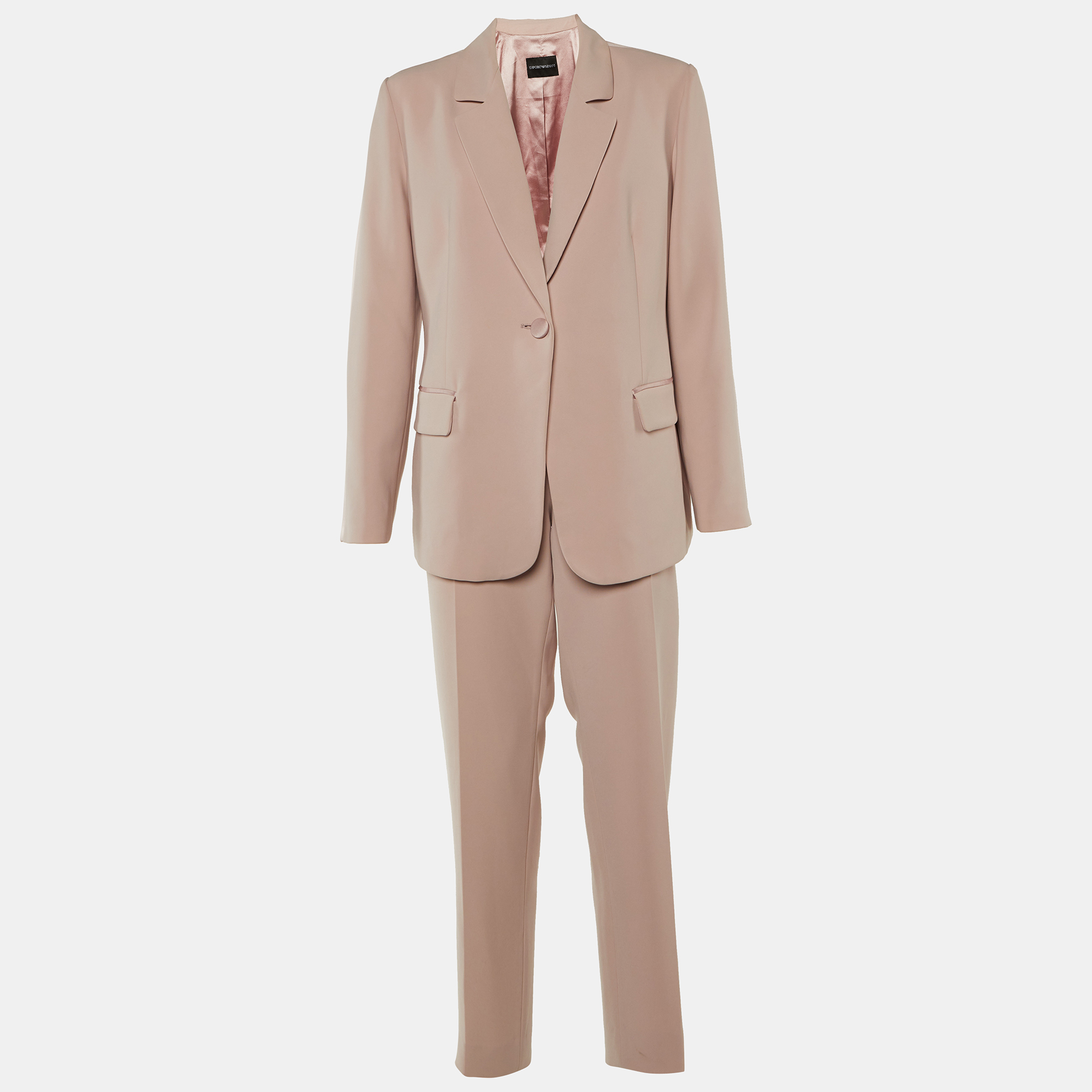 

Emporio Armani Pink Crepe Pant Suit L