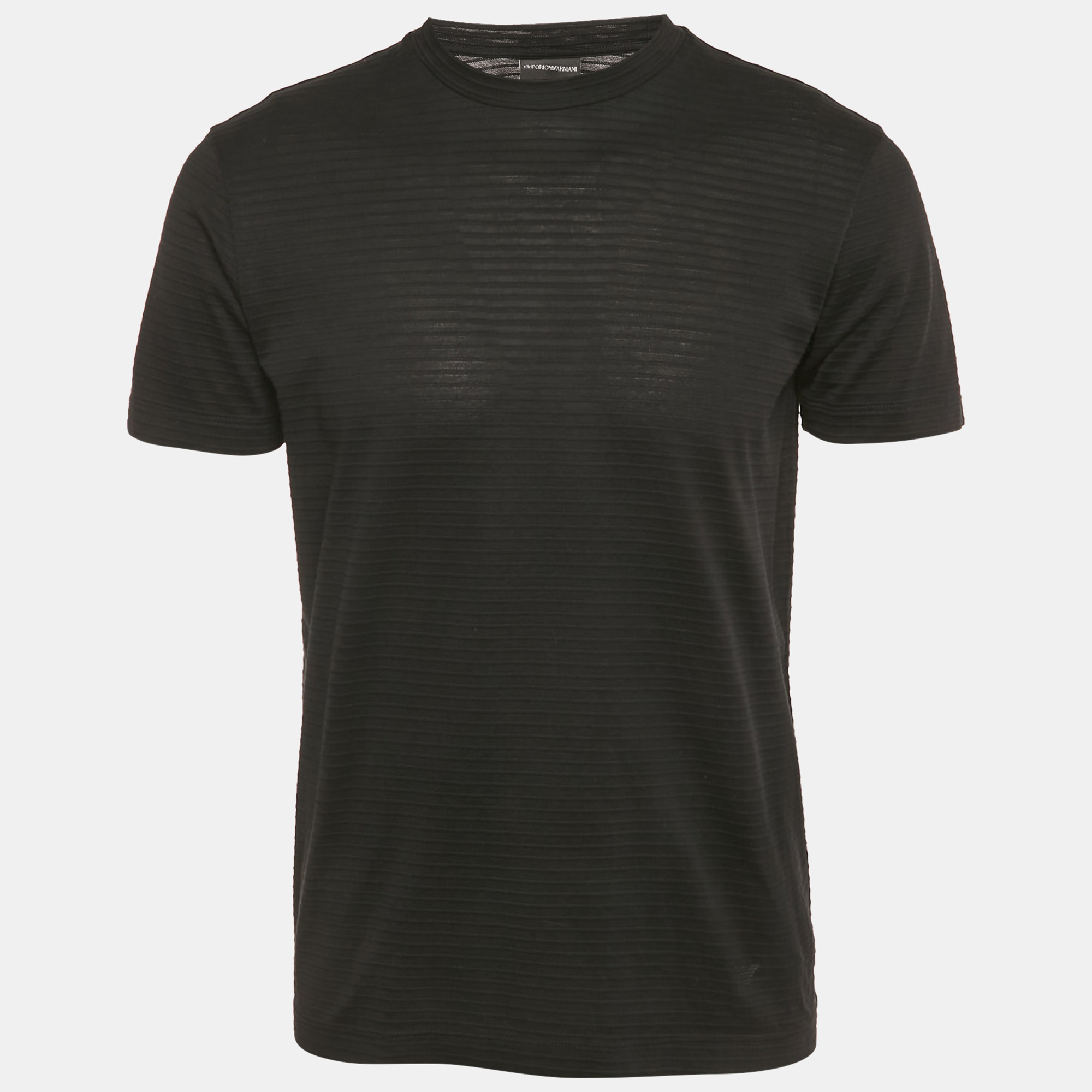 

Emporio Armani Black Stripe Knit Short Sleeve T-Shirt S